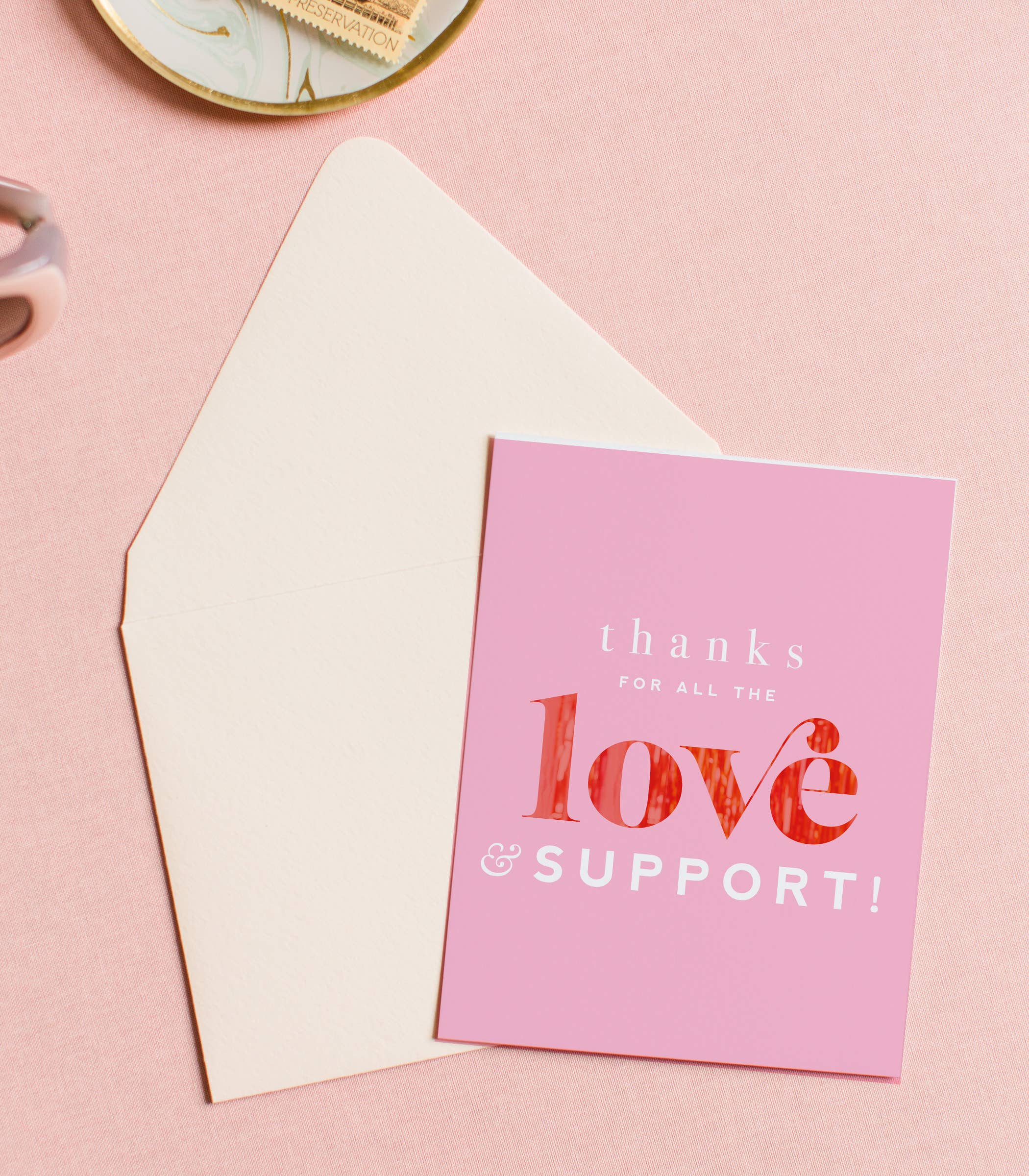 Thank You Love Greeting Card - Elegant Floral Design for Appreciation Gifts, Anniversaries & Special Occasions | Perfect for Weddings, Valentine's Day & Romantic Surprises