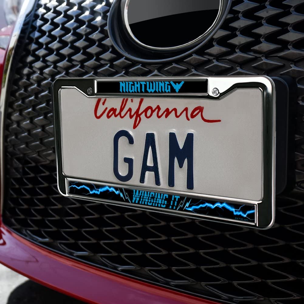 Nightwing Metal License Plate Frame - Durable & Stylish for Cars