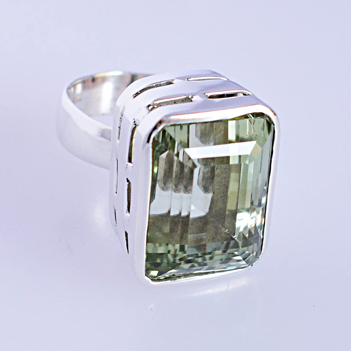 Genuine Green Amethyst Gemstone 925 Sterling Silver Ring - Handmade Jewelry for Women, Elegant Birthstone Gift for Birthday, Anniversary & Special Occasions | Perfect for Everyday Wear, Date Nights & Formal Events