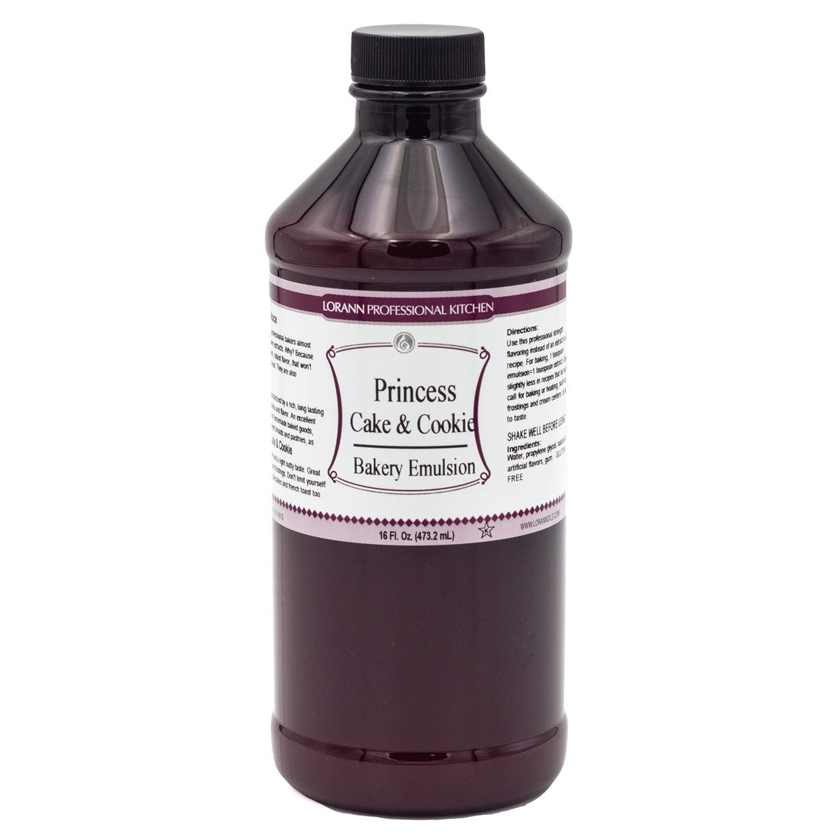 Lorann Oils Princess Cake & Cookie Bakery Emulsion - Royal Flavor for Baking, Gluten-Free & Keto-Friendly | Perfect for Cakes, Cookies, Frostings & Desserts | Enhance Sweet Flavors with Unique Blend