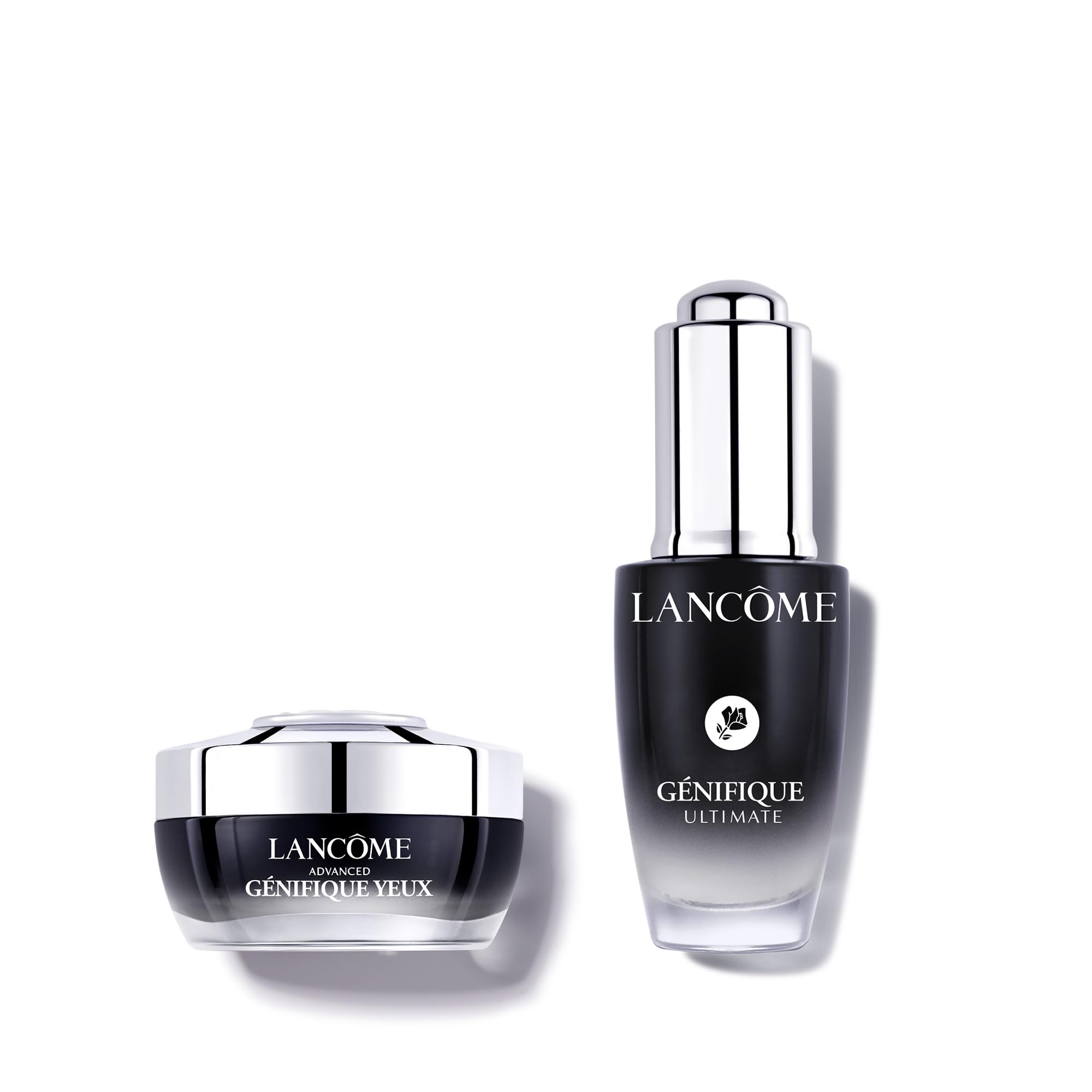 Lancôme Ultimate Anti-Aging Night Cream Set - Advanced Génifique Eye Cream 0.5oz & Face Serum 0.67oz for Wrinkles & Dark Circles | Luxury Skincare Gift for Women | Perfect for Night Routine & Travel Skincare Essentials