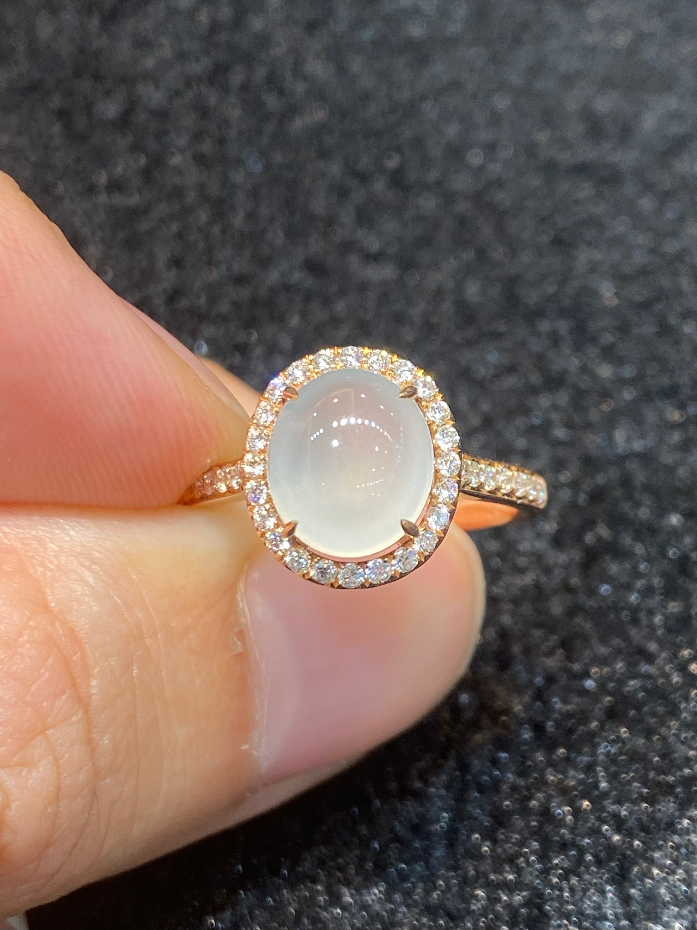 Natural Type A Icy Jadeite Ring - Genuine Jade Stone Jewelry for Women, Elegant Green Gemstone Ring for Everyday Wear & Special Occasions
