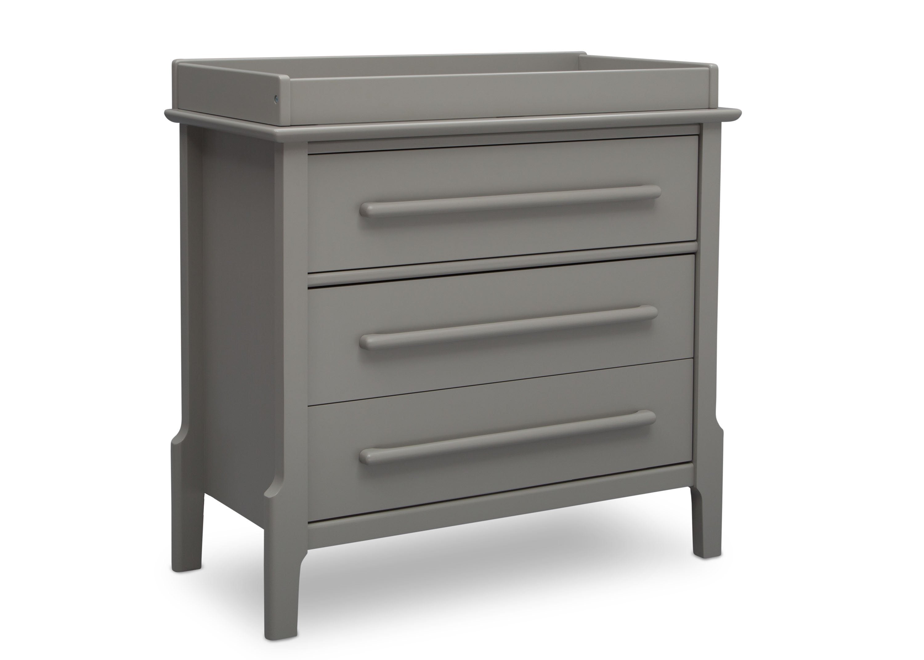 Mid Century Modern 3 Drawer Dresser with Changing Top - Vintage Style Nursery Dresser for Baby Room & Bedroom Storage Organizer