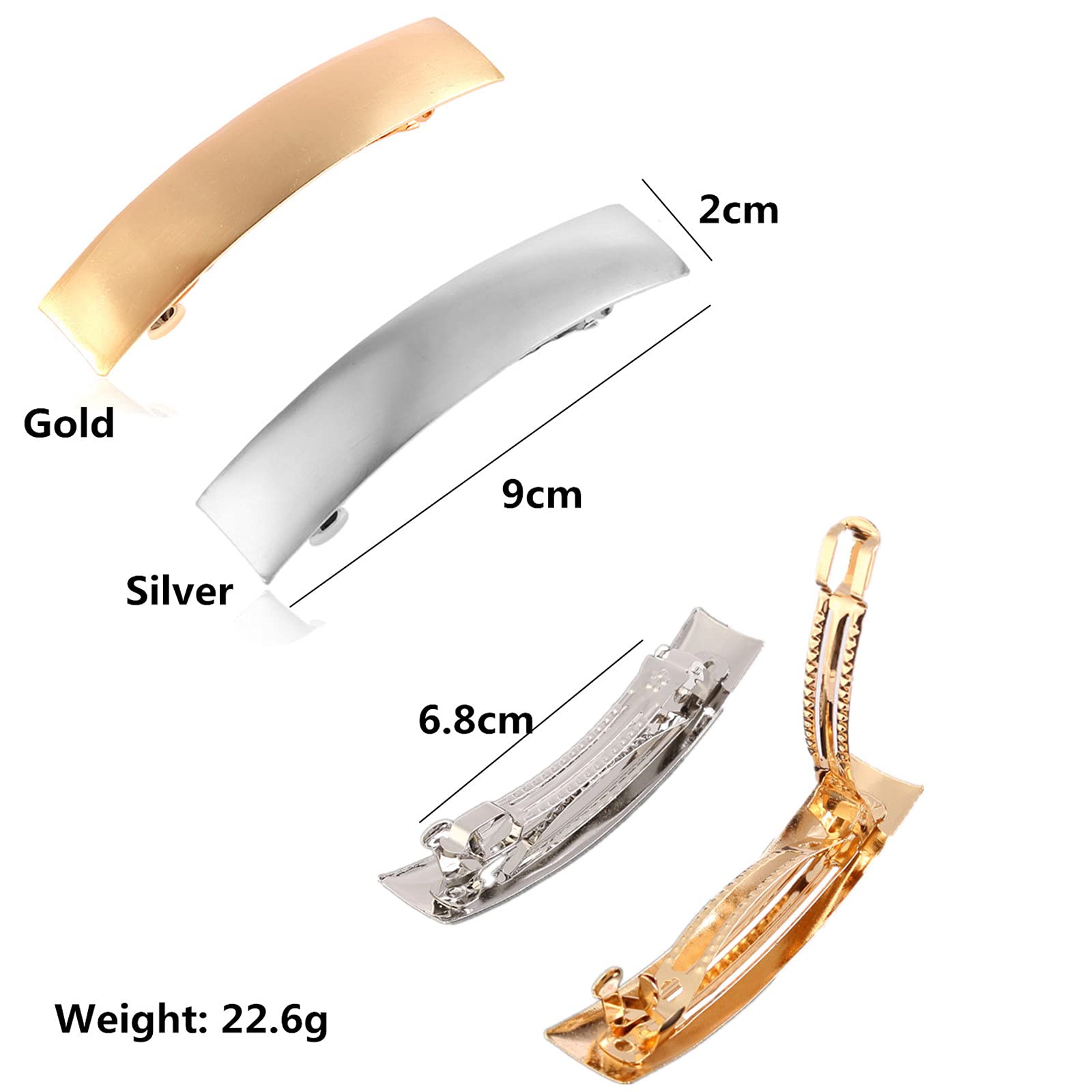 3-Piece Silver Thin Handmade Hair Clip Set - Elegant French Style Metal Hair Pins & Barrettes for Women & Girls | Perfect for Weddings, Parties & Everyday Hairstyling