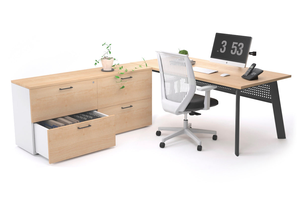 Switch Executive Setting With Uniform Spine Black Frame [1600L x 700W] - Premium Office Desk for Modern Workspace & Home Office