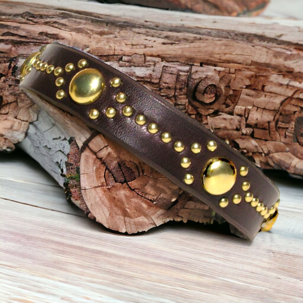 Premium Charleston Leather Dog Collar - Adjustable, Durable & Stylish for Small Medium Large Dogs - Perfect for Daily Walks, Training & Outdoor Adventures