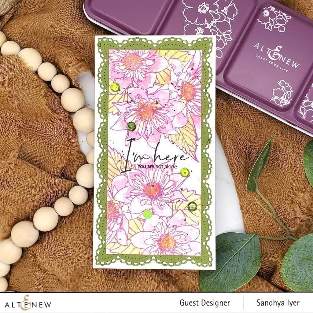 Fashion Monger Dahlia Outline Stamp Set for DIY Flower Painting - Perfect for Scrapbooking, Card Making, and Home Decor