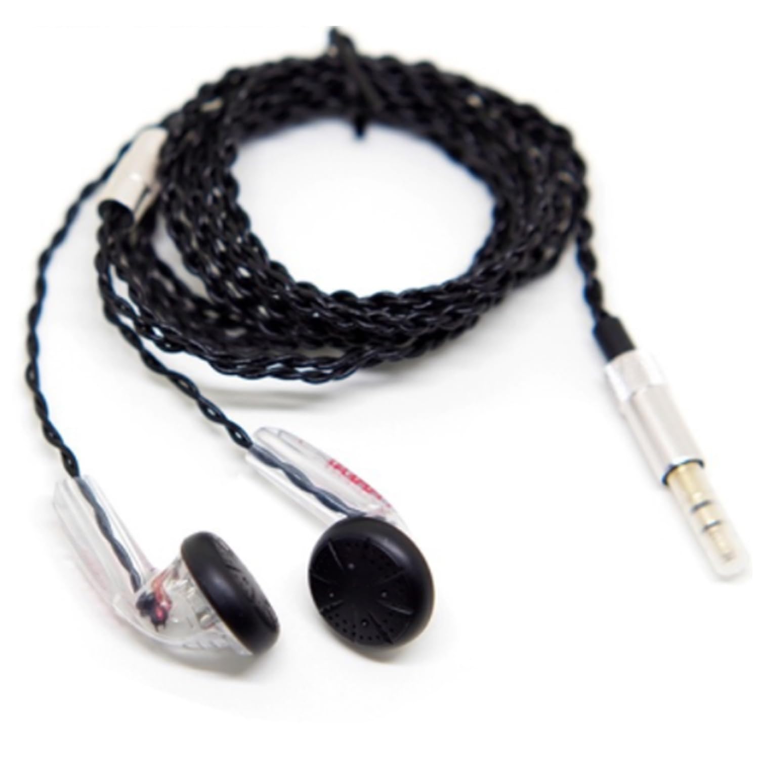 Snow-Lotus 1.0 Wired In-Ear Headphones - 64 Ohm HiFi Earphones with Balanced Sound & HD Bass - 3.5mm Flat Head Earbuds for Music Lovers (Transparent) - Perfect for Commuting, Workouts & Gaming