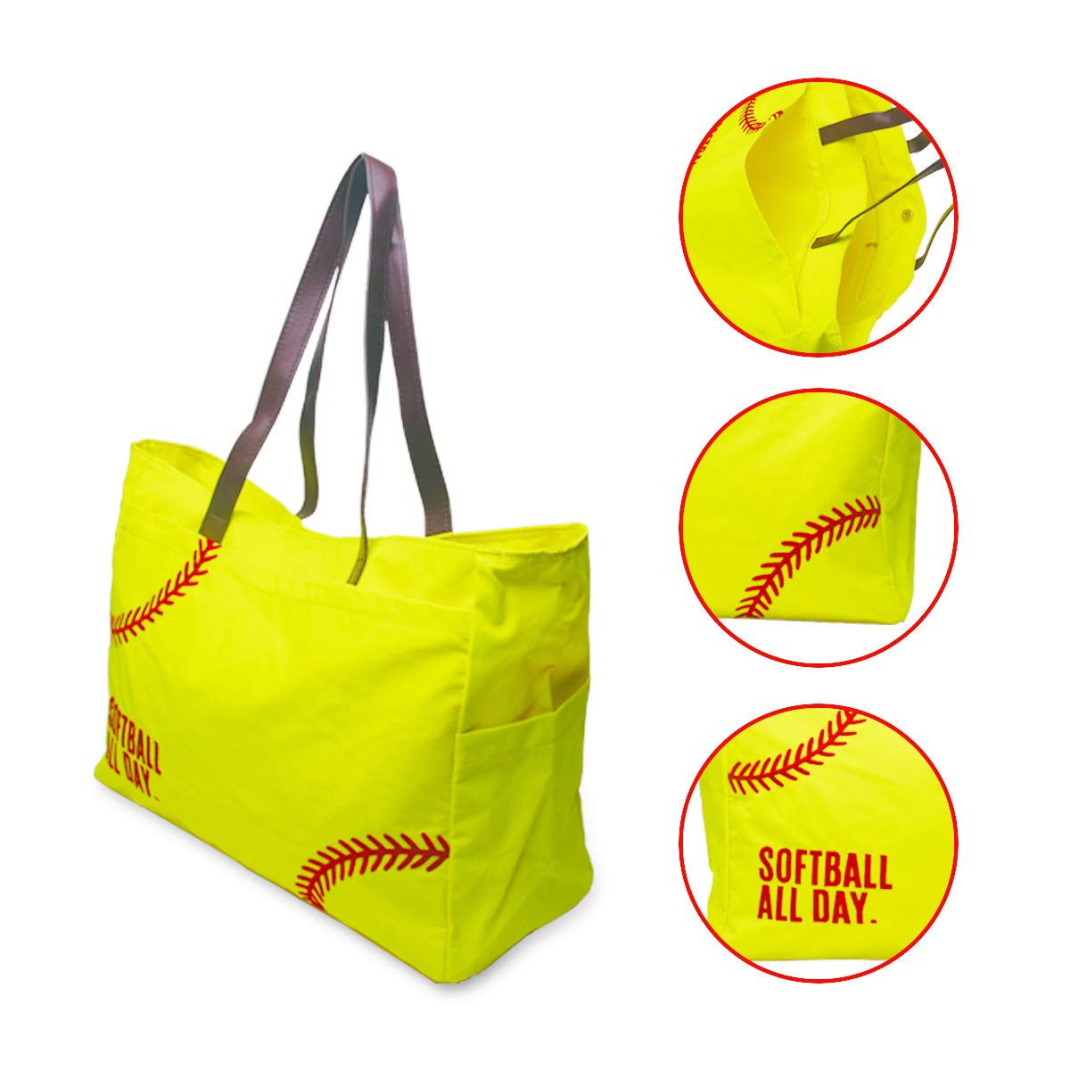 Gabigaba Women's Large Canvas Baseball Tote Bag - Oversized Casual Handbag for Sports, Mom, Beach & Travel | Perfect for Gym, Shopping & Daily Use