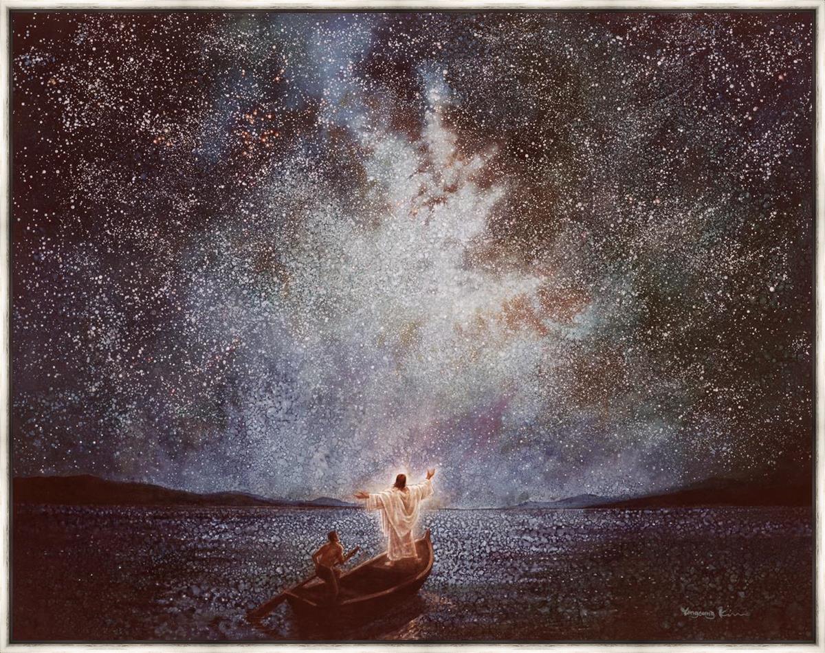 Calm and Stars Large Wall Art - Modern Abstract Canvas Painting for Living Room, Bedroom & Office Decor | Perfect for Home, Apartment & Workspace Aesthetic