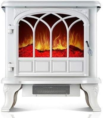 Electric Stove Heater 2000W - Adjustable Freestanding Indoor Fireplace with 3D Wood Burning Flame Effect - Perfect for Living Room, Bedroom & Office Heating