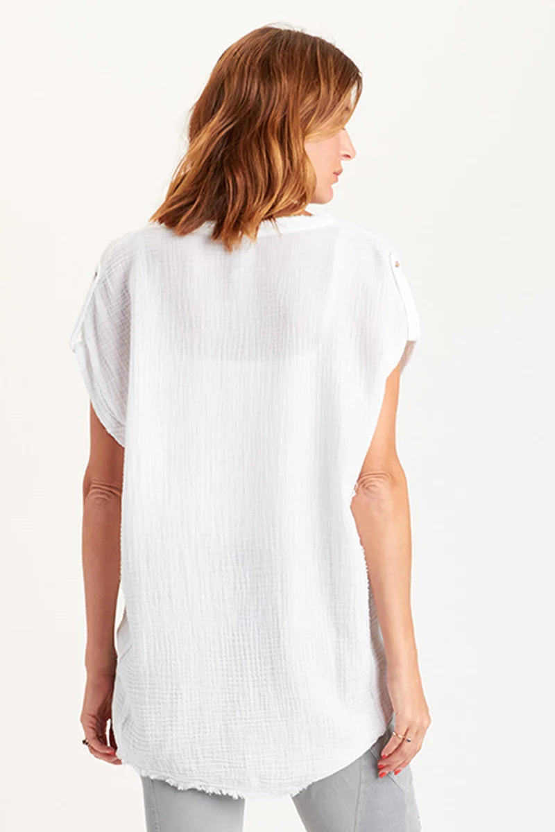 Favreau Top White - Stylish Women's Blouse for Casual Wear, Office & Party Outfits | Trendy Fashion Tops for Everyday Comfort