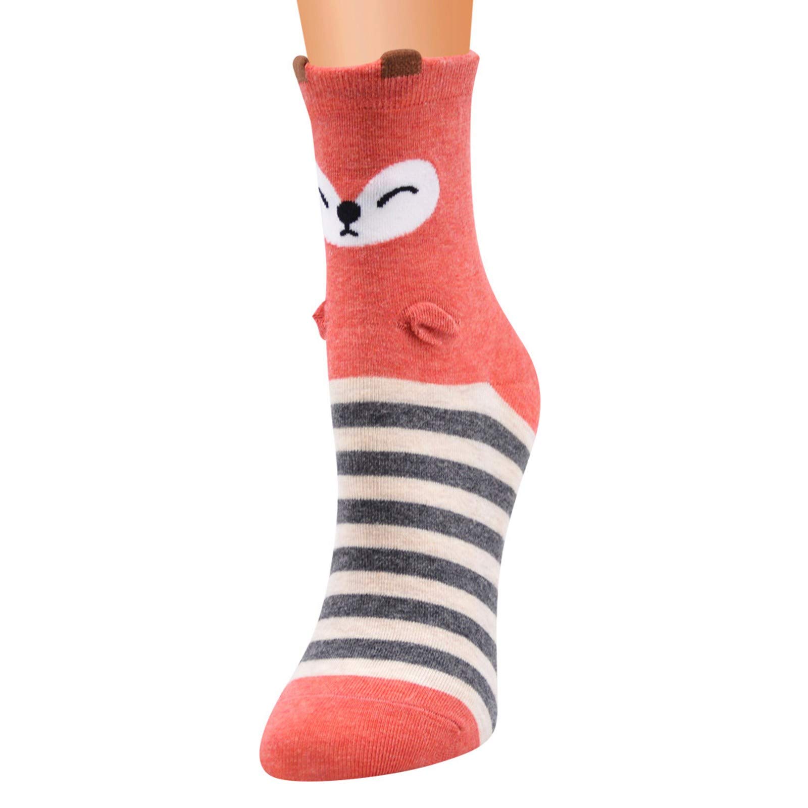 5/6 Pairs Crew Socks - Colorful Printed Festive Knee-High Socks for Women & Men - Soft Cozy Holiday Christmas Socks for Gifts, Parties & Everyday Wear