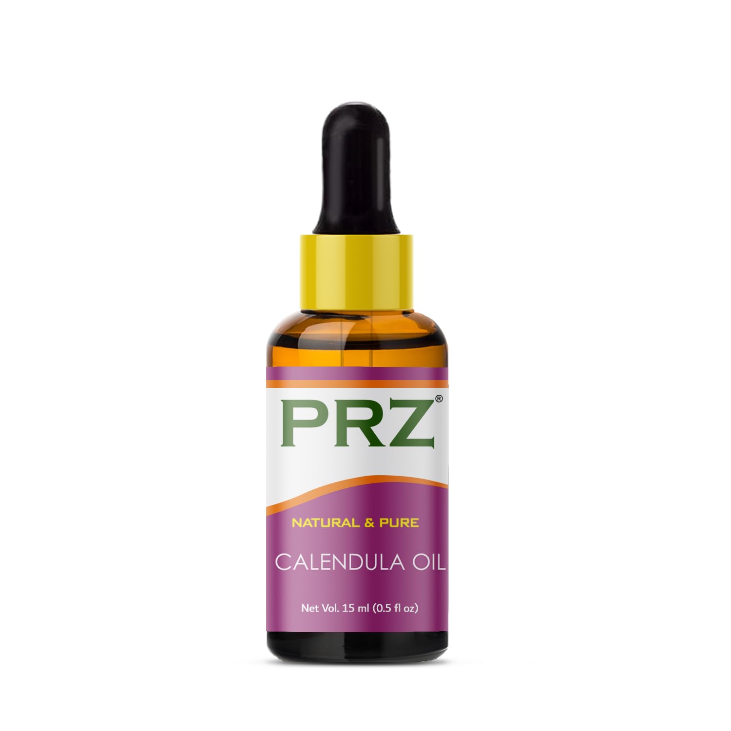 PRZ Calendula Essential Oil - 100% Pure Natural for Skin Care, Hair Growth & Aromatherapy, 15ml - Perfect for Massage, DIY Beauty & Relaxation