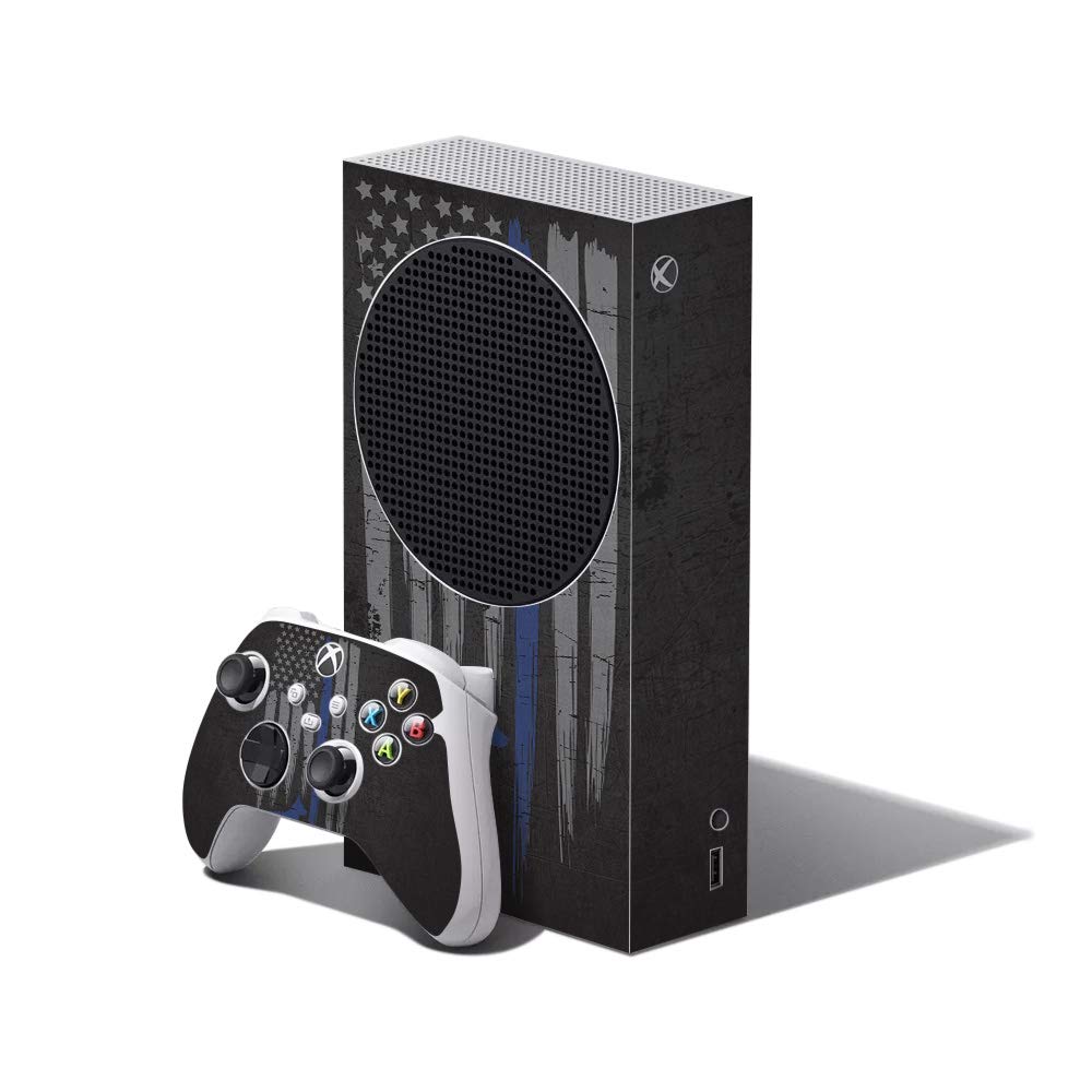 MightySkins Protective Vinyl Decal Wrap Cover Compatible with Xbox Series S Bundle - Thin Blue Line K9 Design | Durable, Scratch-Resistant Skin | Easy to Apply & Remove | Made in USA | Perfect for Gaming Setups, Gift Giving & Customizing Your Console