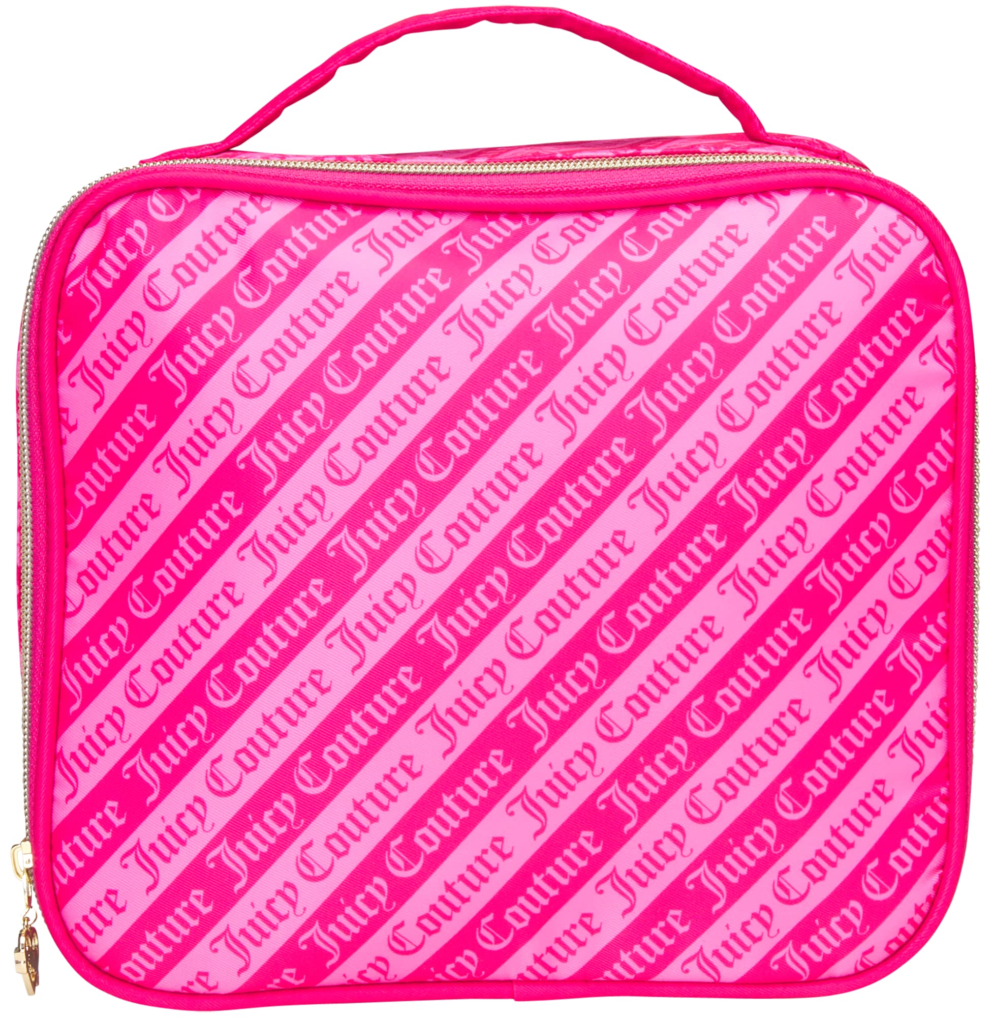 Juicy Couture Women's Travel Cosmetic Bag - Pink Makeup Organizer with Multiple Compartments for Toiletries | Perfect for Vacation, Gym & Daily Essentials Storage