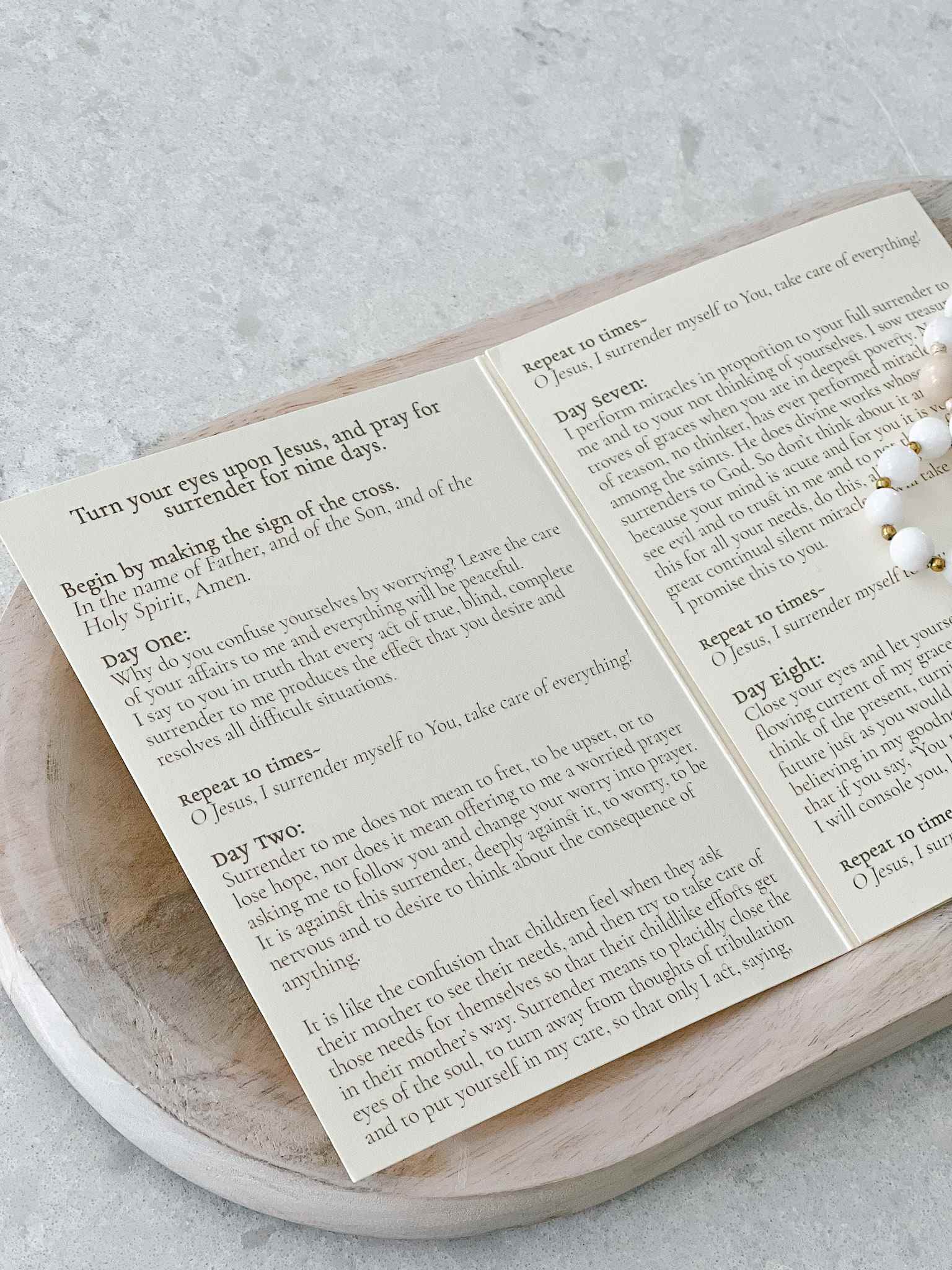 Surrender Novena Prayer Card - Religious Devotional Card for Catholic Faith - Perfect for Prayer, Meditation & Spiritual Growth