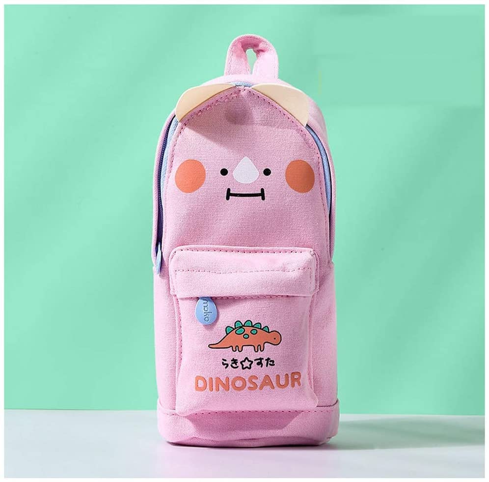Large Capacity Canvas Pencil Case for Girls - Portable Multi-Function Pen Holder Organizer with Cute Design, Perfect for School, Office & Travel Stationery Storage