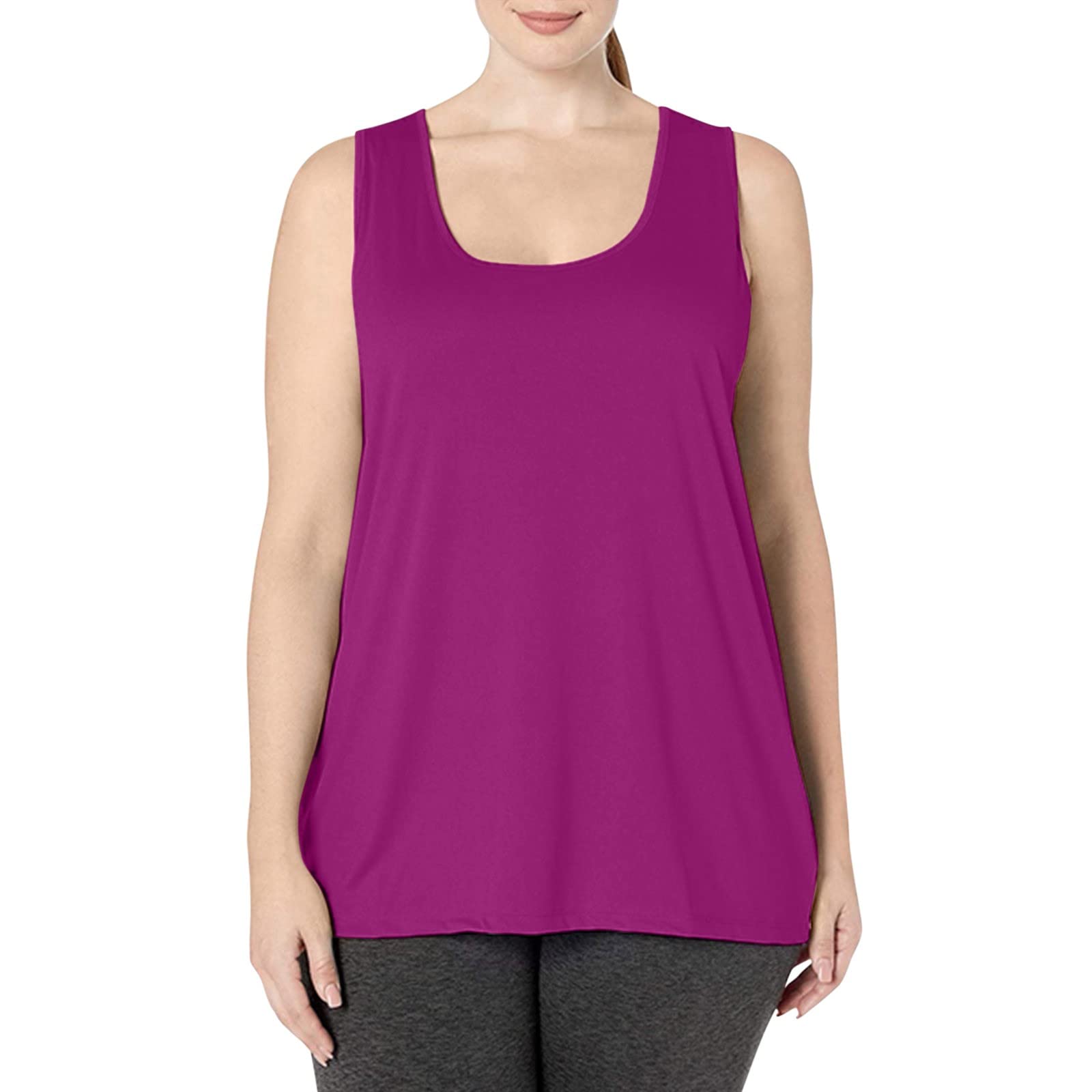 Women's Sleeveless Tank Tops - Summer Crew Neck Athletic Tunic Top for Workout & Casual Wear | Cropped Vest Blouse for Gym, Yoga, Running & Everyday Outfits
