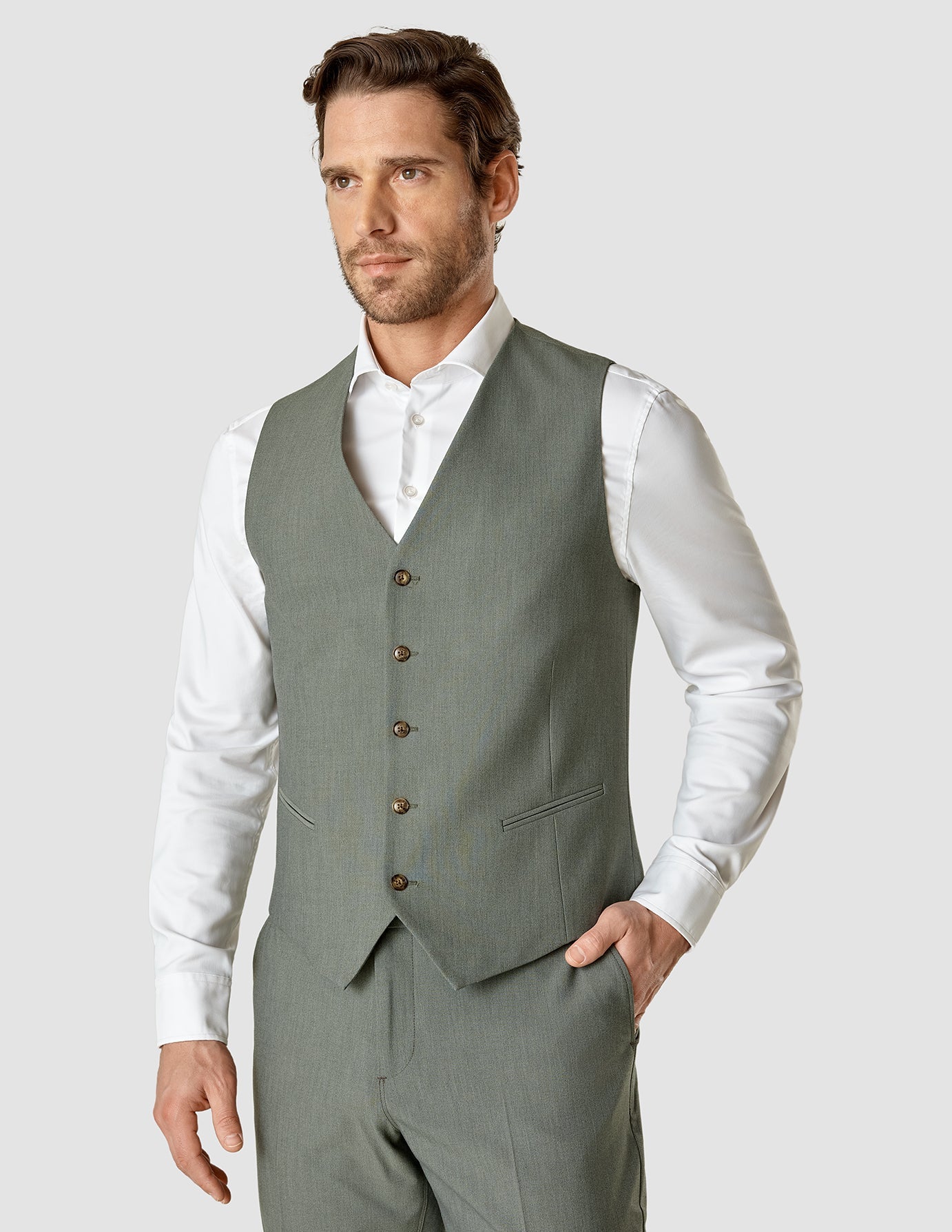 Essential Green Melange Vest - Lightweight & Comfortable for Outdoor Activities, Hiking, and Casual Wear