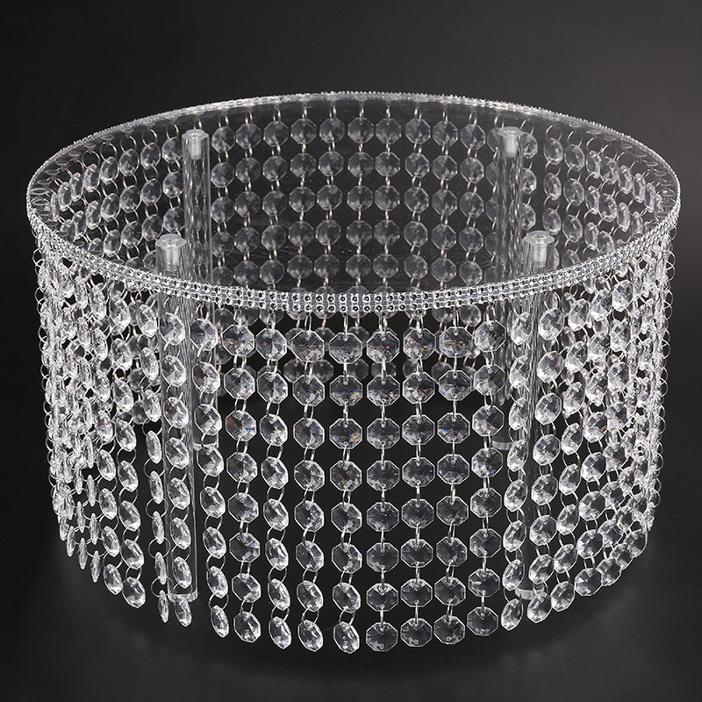 Elegant Clear Acrylic Crystal Chandelier Wedding Cake Stand - 14