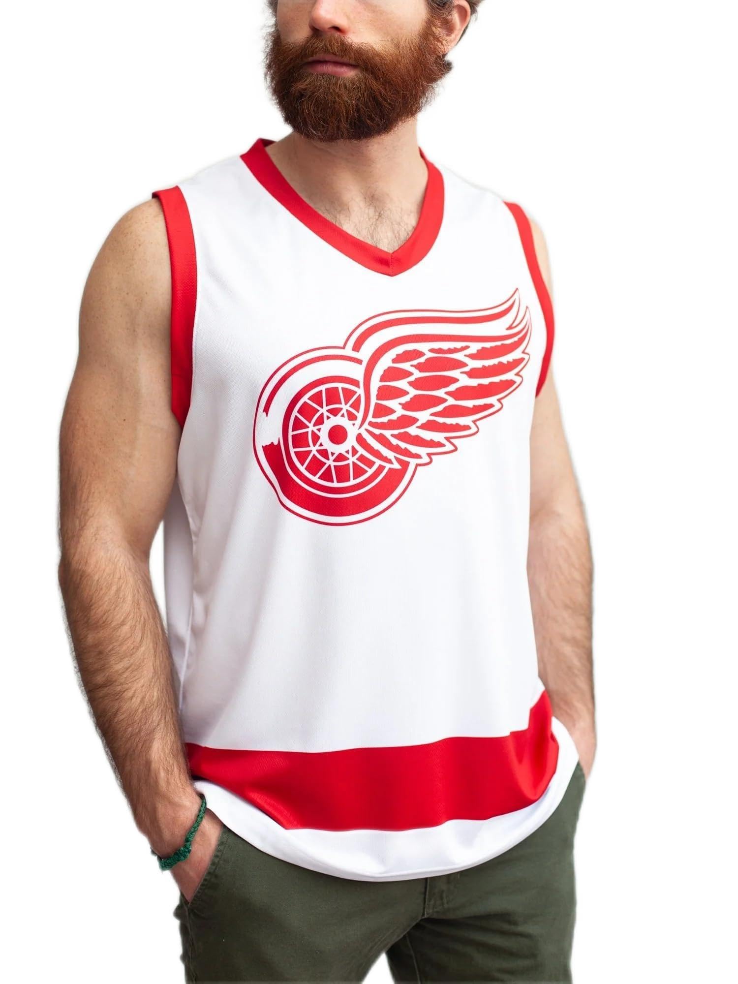 Detroit Red Wings Away Hockey Jersey - Official NHL Replica Tank Top for Men - Perfect for Games, Fan Events & Sports Outfits