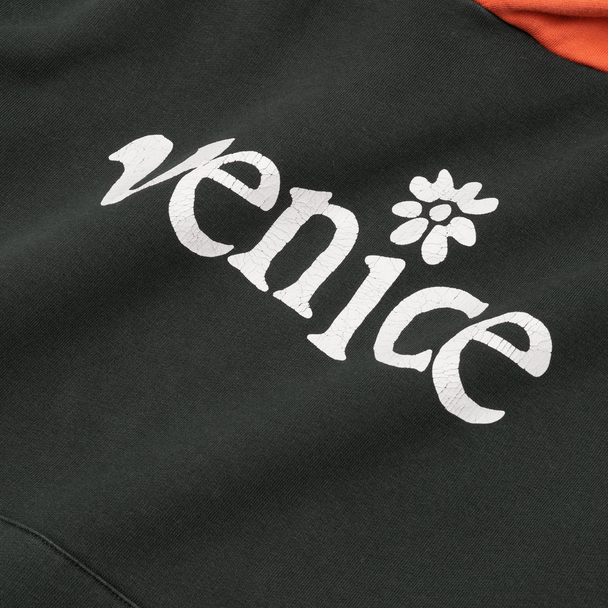 VENICE CHECKER SLEEVE KNIT HOODIE - Stylish Women's Pullover Sweatshirt with Checkerboard Pattern | Perfect for Casual Wear, Street Fashion & Winter Layering
