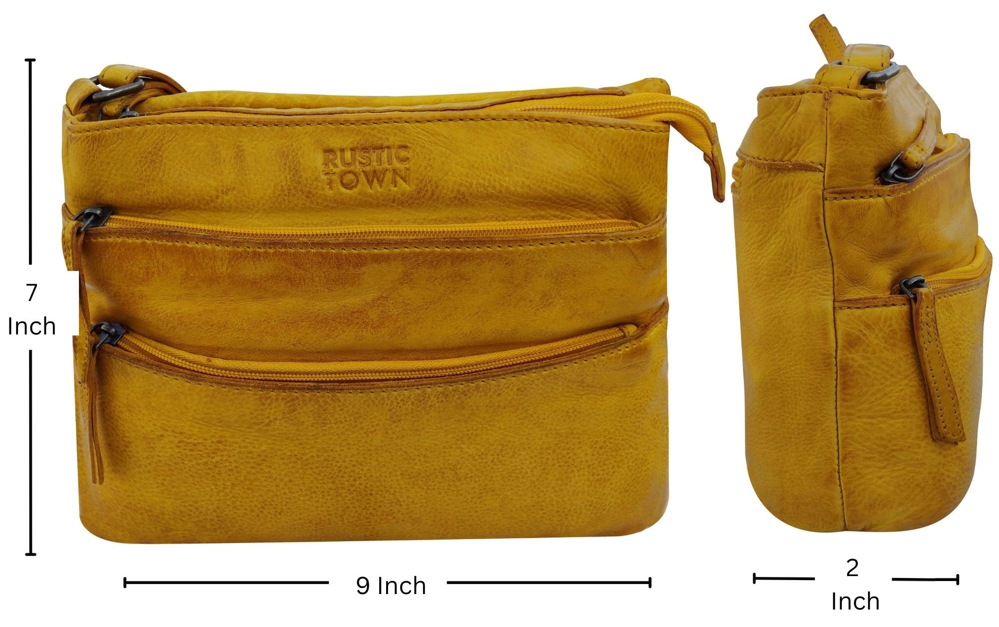 Stylish Yellow Leather Crossbody Bag for Women - Perfect for Everyday Use, Travel & Shopping