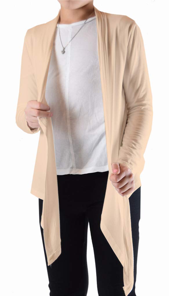 Dinamit Jeans Big Girls' Long Sleeve Flyaway Cardigan Sweater - Stylish & Comfortable Knit Cardigan for Teens - Perfect for School, Casual Outfits & Layering in Fall/Winter