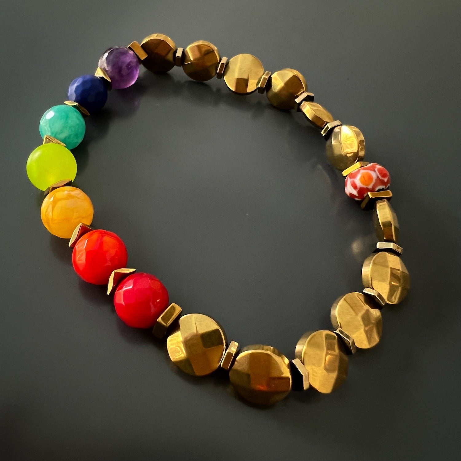 Chakra Balancing Beaded Bracelet for Energy Healing - 7 Color Beads for Meditation, Yoga & Spiritual Wellness