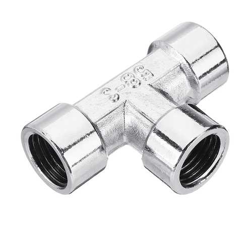 High-Quality Brass 3-Way G1/4 Inner Thread Water Cooling Fitting - Computer Liquid Cooling System Connector for PC Custom Loop Builds - Perfect for Gaming Rigs and High-Performance Computers