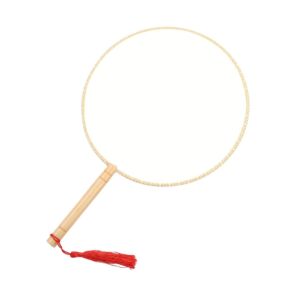 Vintage Chinese Silk Hand Fan - Round Blank Fan for Painting, Photography Props & Home Decor | Perfect for Artists, Collectors & Asian-Themed Events