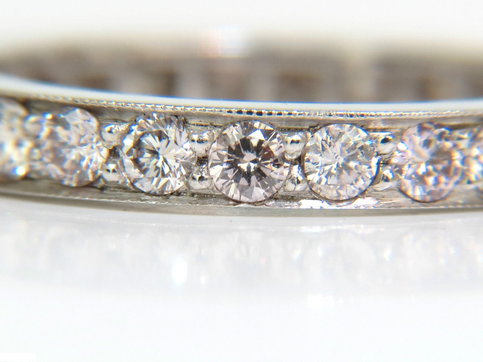 1.70ct Diamond Eternity Ring 14K White Gold F/SI Size 6.5 - Full Cut Round Brilliant Wedding Band for Anniversary, Engagement & Special Occasions