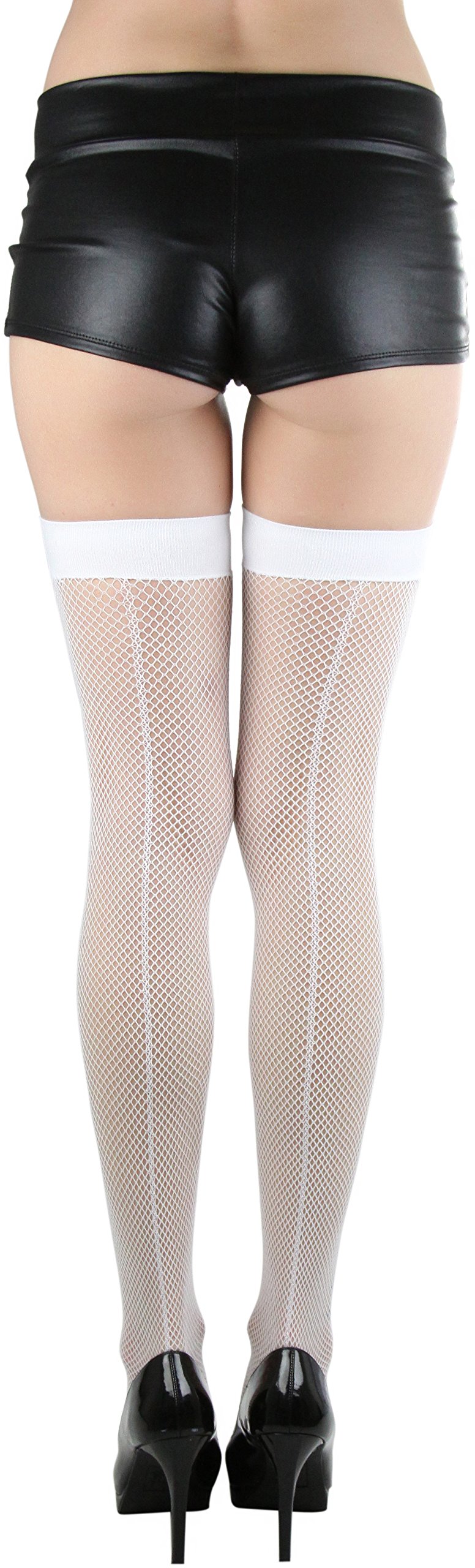 ToBeInStyle Women’s Bright & Vibrant Fishnet Thigh High Stockings - Sexy Fashion Tights for Parties, Cosplay & Night Out