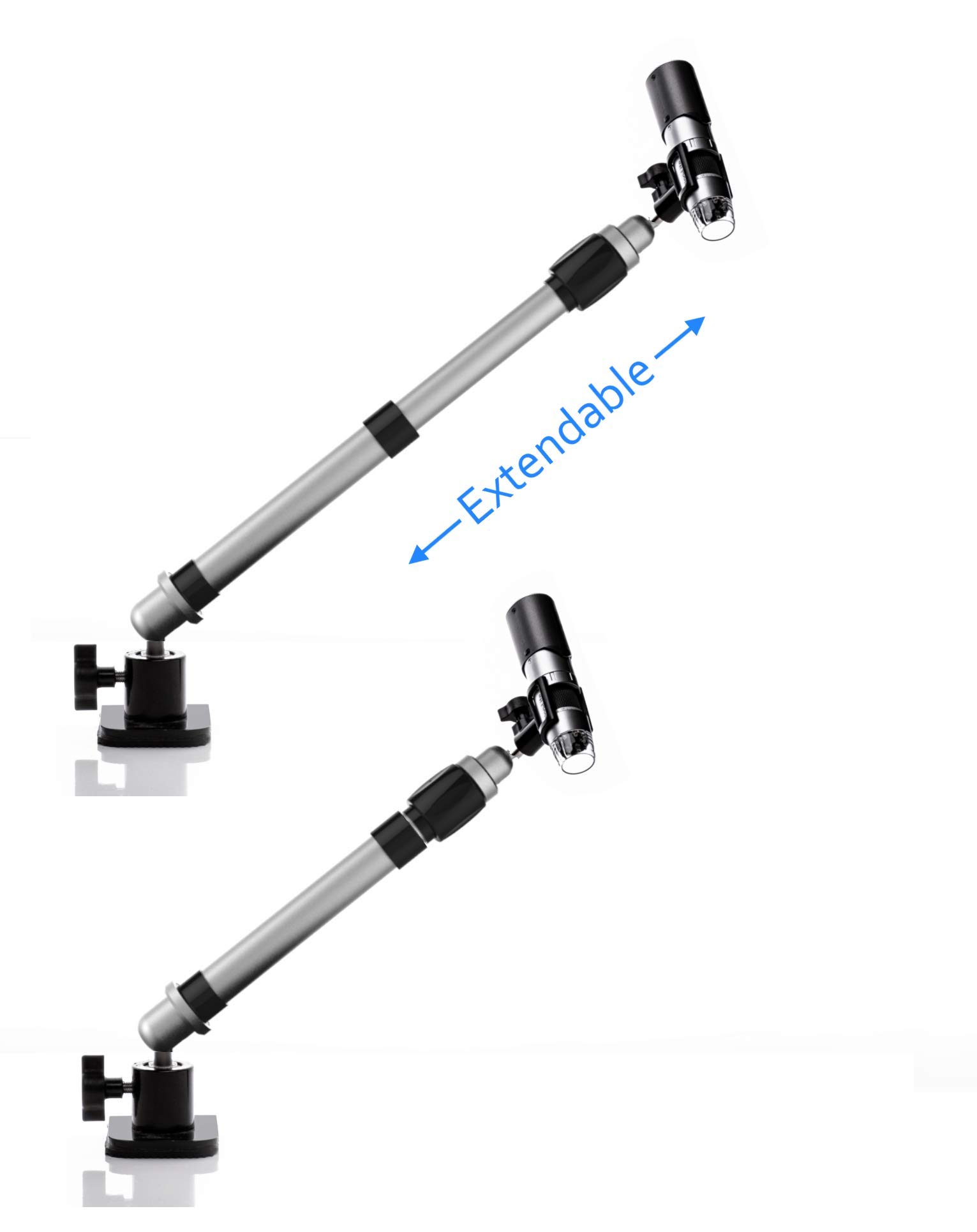 Adjustable USB Microscope Stand with C-Clamp Base - Perfect for Electronics Repair, Jewelry Inspection & Science Education