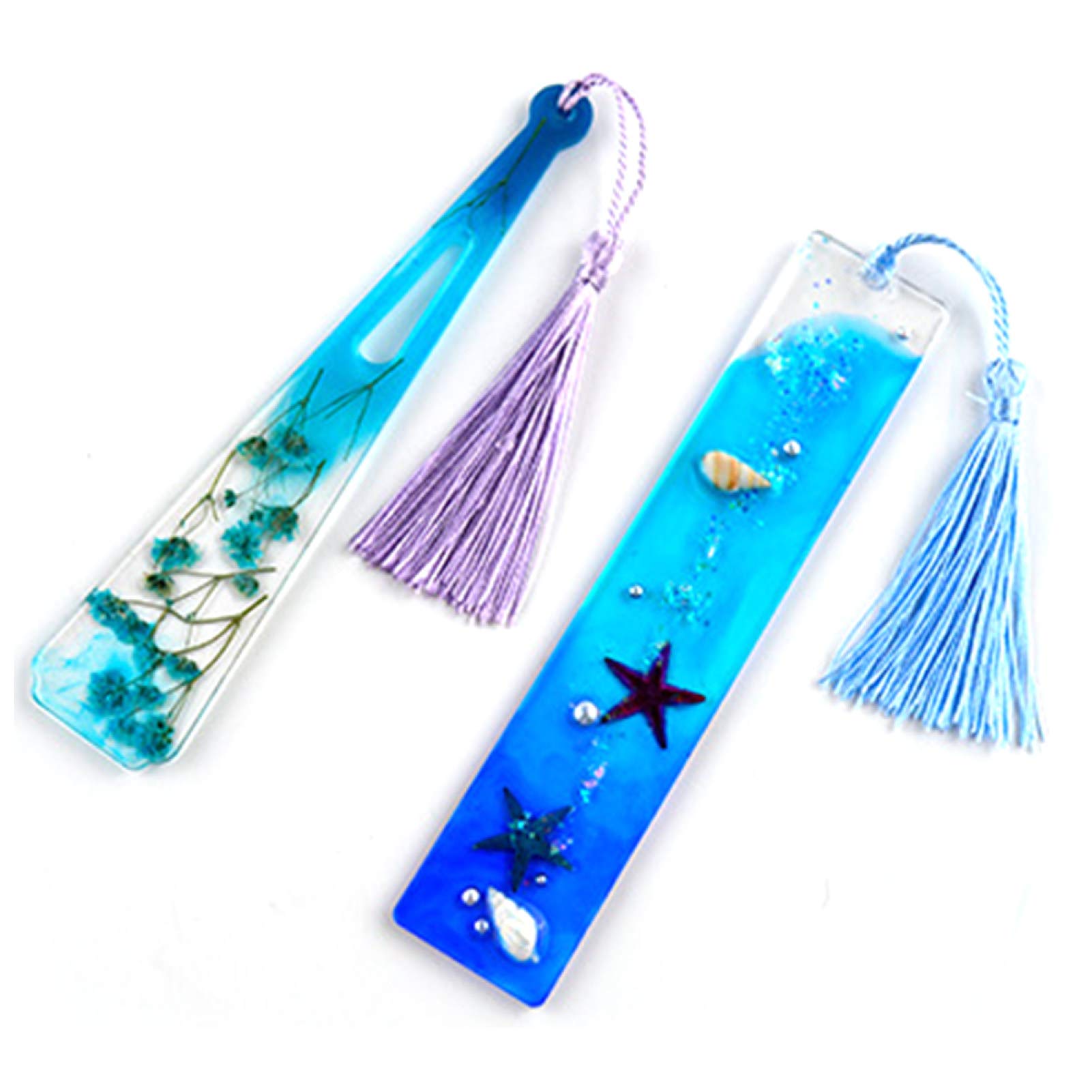 Gilroy Silicone Bookmark Mold - Rectangle Transparent Resin Casting DIY Keychain Jewelry Craft Making Molds for Book Lovers & Handmade Gifts | Perfect for Scrapbooking, Resin Art, and DIY Projects