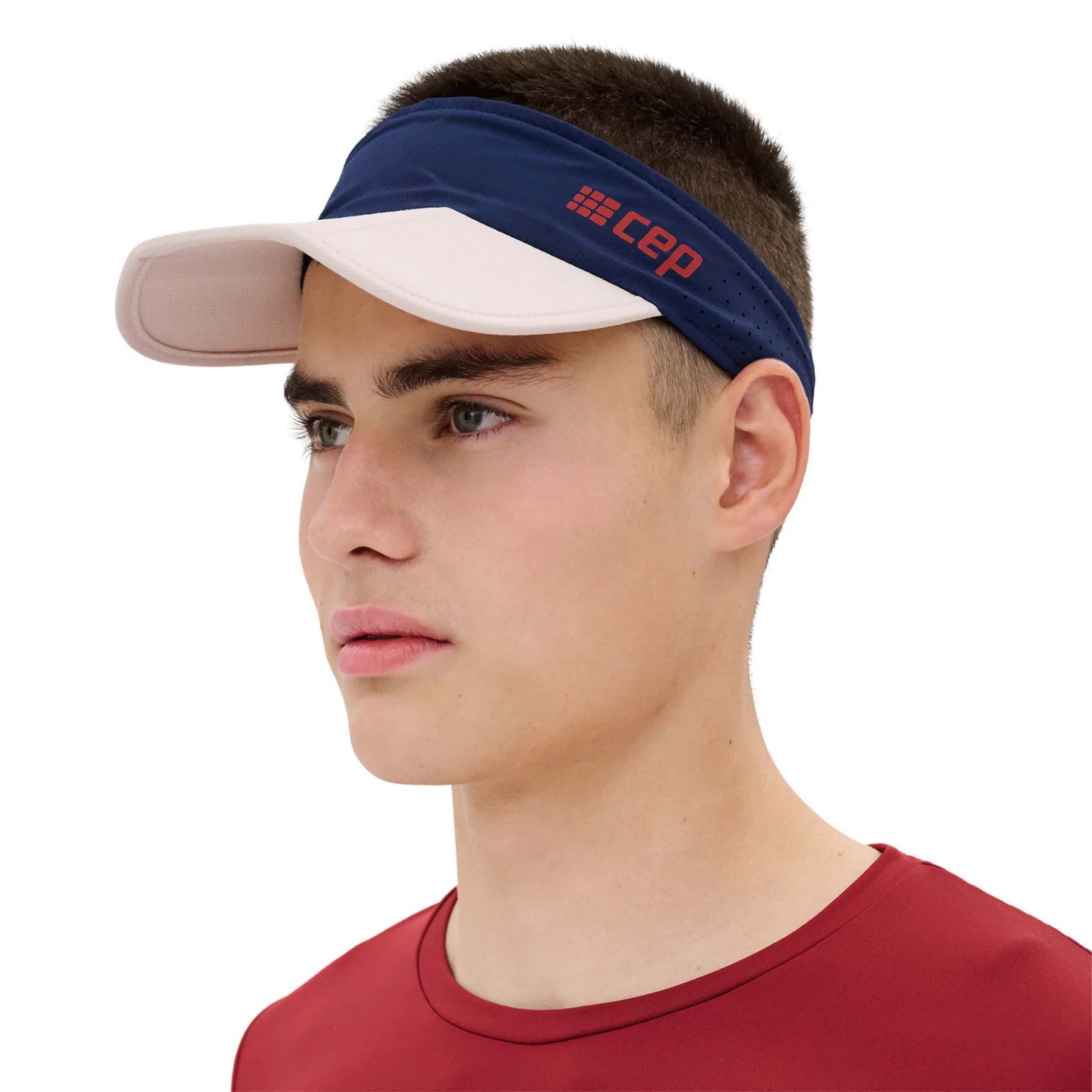 CEP Unisex Running Visor - Dark Blue & Cream - Lightweight & Breathable for Outdoor Sports, Jogging, and Hiking