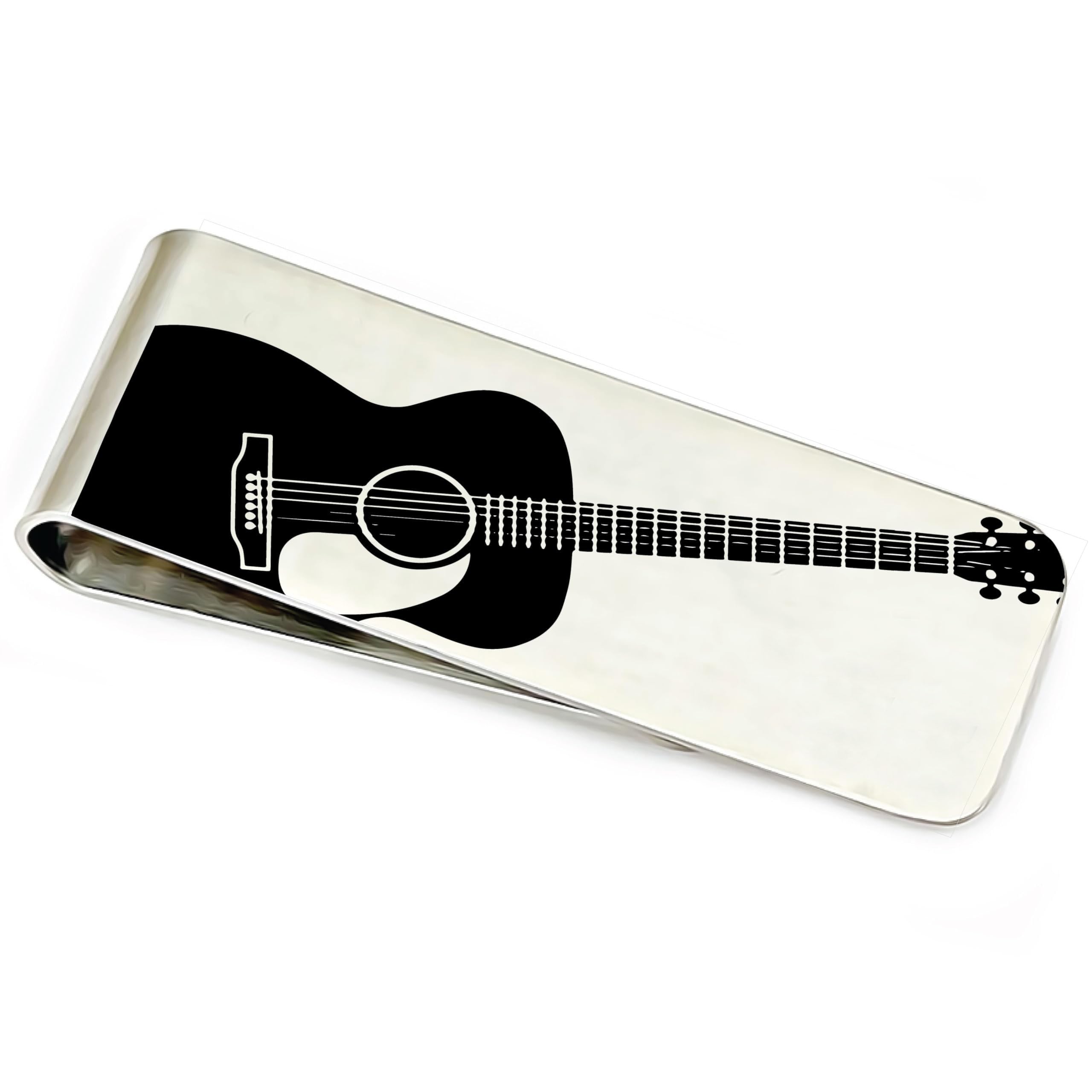 Personalized Guitar Money Clip - Unique Music Gift for Men, Dad, Boyfriend, Husband, Grandpa - Birthday, Christmas, Father's Day Present - Perfect for Musicians & Music Lovers