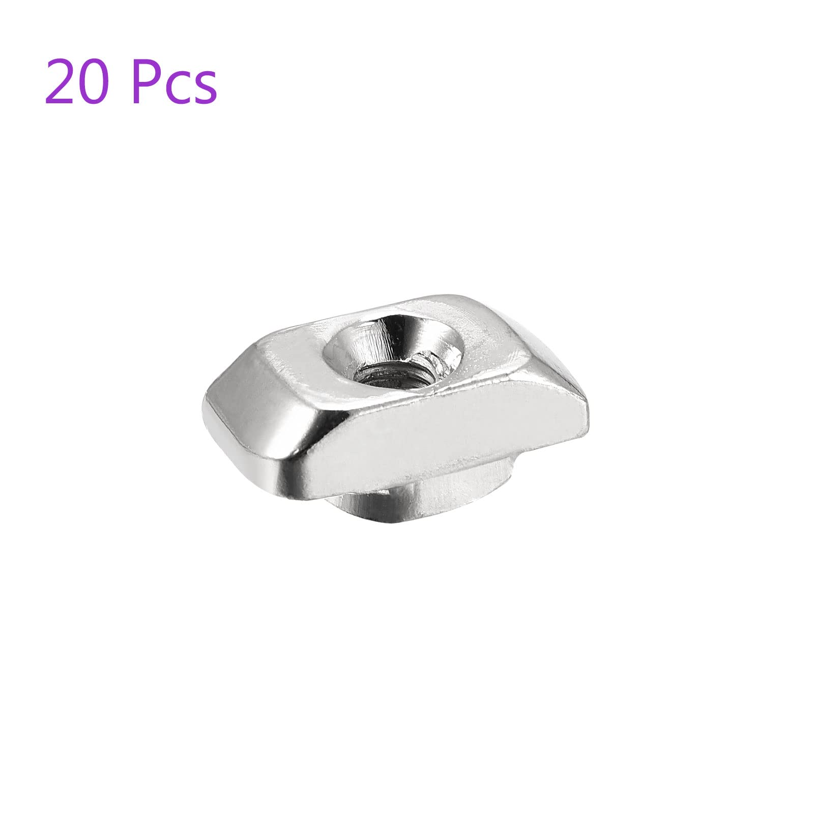 DMiotech 20 Pack 4545 Series M5 Half Round Sliding T-Slot Nuts for Aluminum Extrusion - Compatible with 3D Printers, CNC Machines & DIY Projects - Durable T-Nuts for Secure Fastening