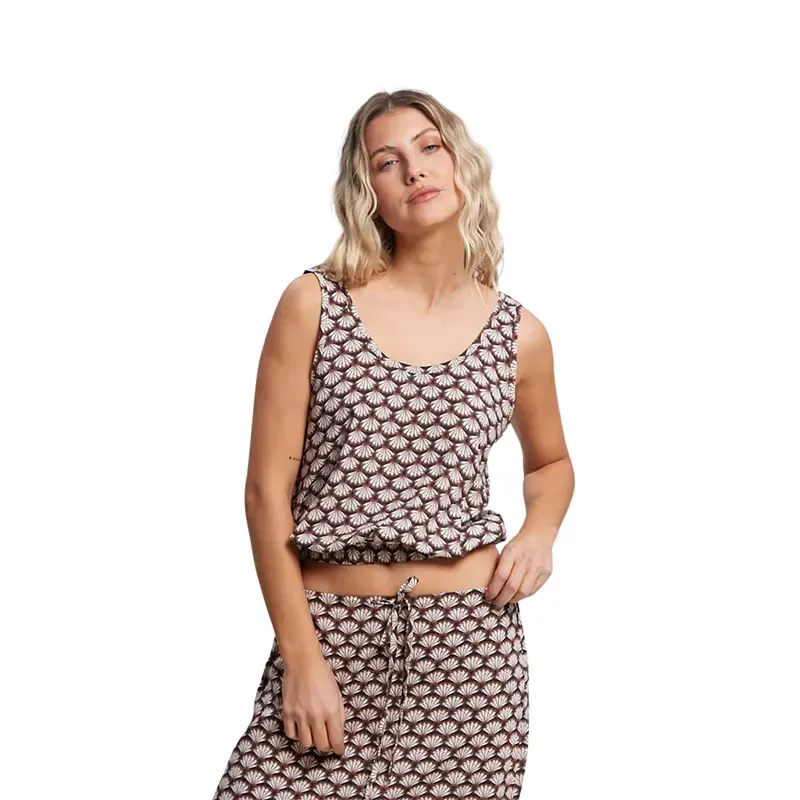 Premium Rusty Sorrento Tank Top in Maroon - Stylish Women's Casual Wear for Summer Outings & Beach Vacations