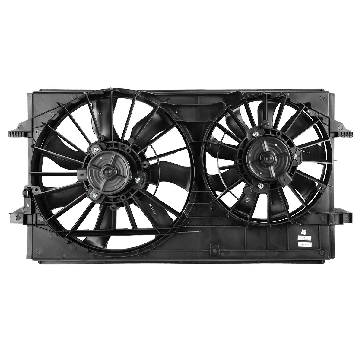 DNA MOTORING OEM-RF-0139 High Performance Radiator Cooling Fan Assembly - Direct Replacement for 2004-2012 Chevy Malibu, 2005-2010 Pontiac G6 & 2007-2009 Saturn Aura - Improved Cooling Efficiency for Better Engine Performance - Perfect for Summer Driving & Heavy Traffic Conditions