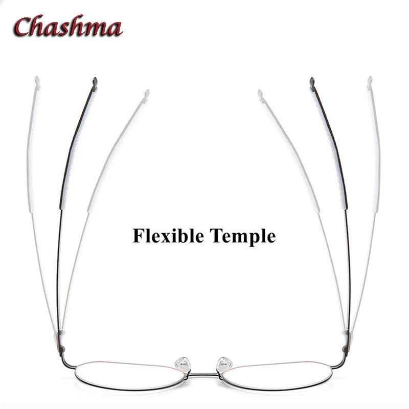 Unisex Titanium Full Rim Round Flat Top Eyeglasses TR90 - Lightweight & Durable Frame for Men & Women - Perfect for Reading, Work & Daily Wear