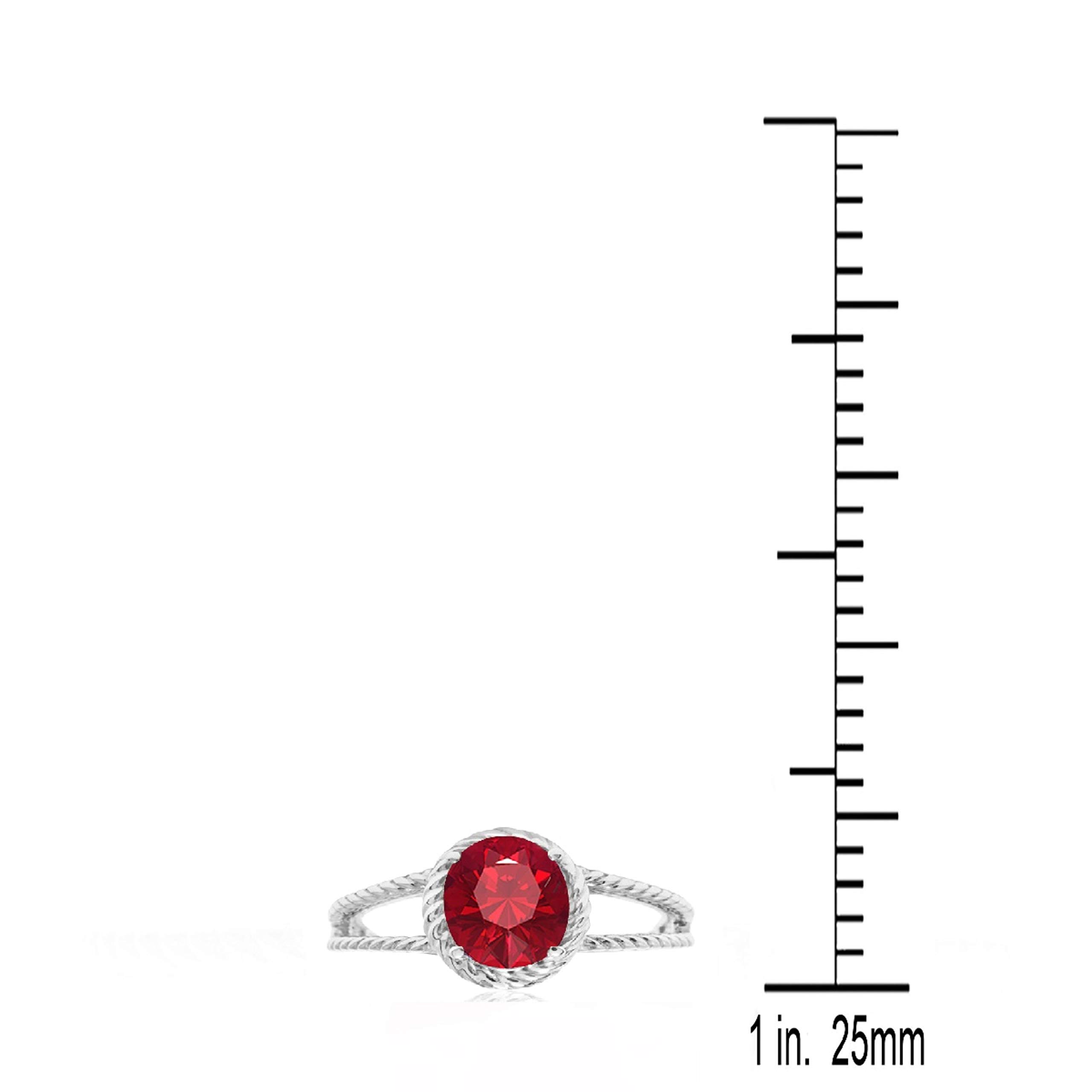 1.25 Carat Oval Created Ruby Ring in 10K Solid Rose, White & Yellow Gold | Valentine's Day Gift for Her | Anniversary, Engagement, or Special Occasion Jewelry