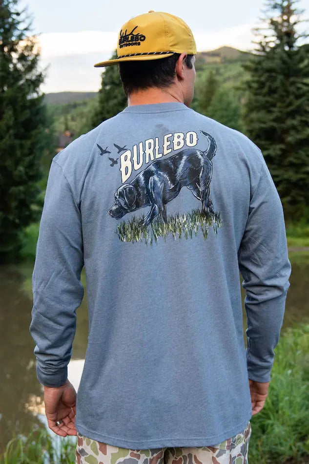 Black Lab Dog Long Sleeve T-Shirt for Men & Women - Comfortable Cotton Pet Lover Apparel - Perfect for Casual Wear, Dog Walks, and Outdoor Adventures