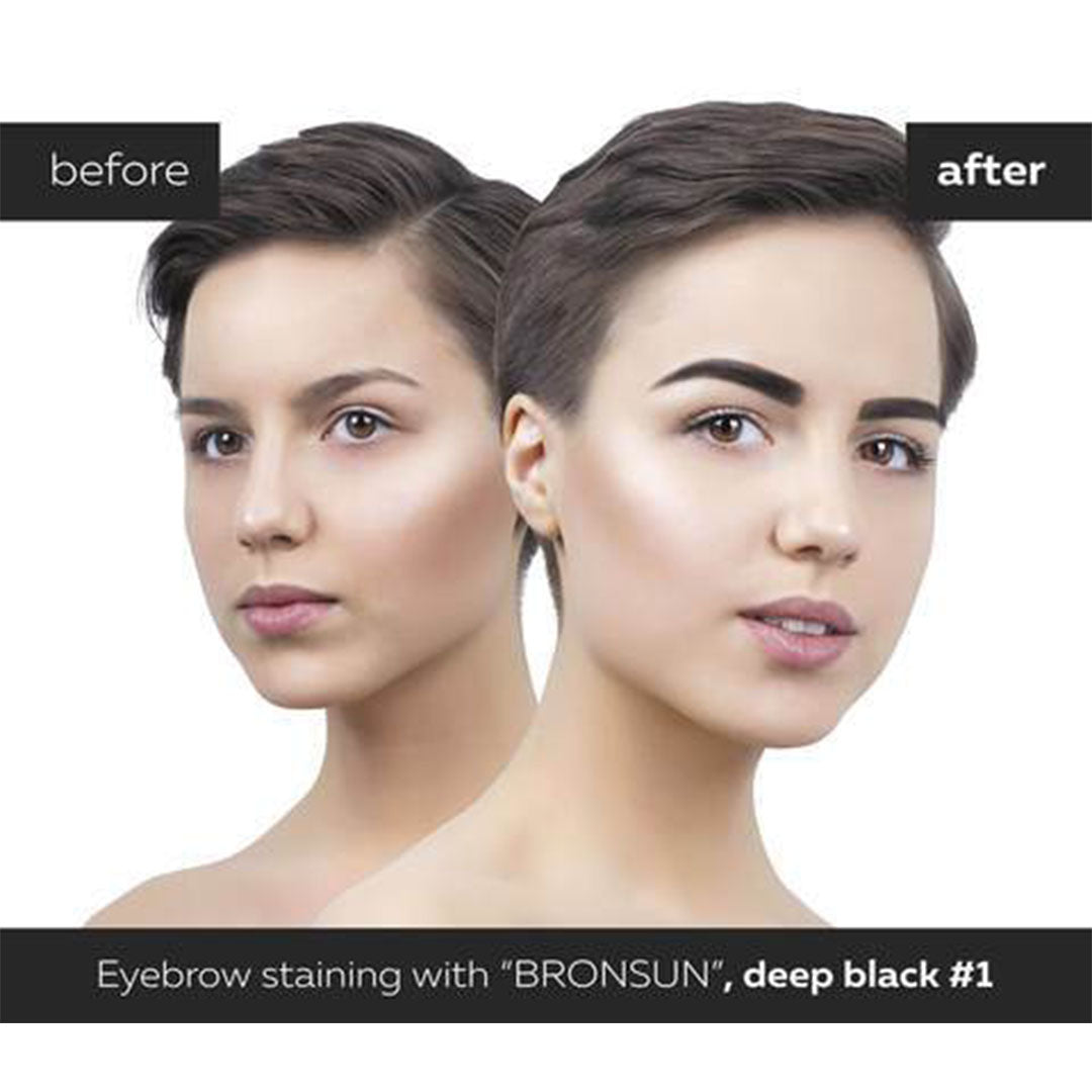 Bronsun Professional Lash & Brow Dye Kit - Deep Black 15ml | Long-Lasting Eyebrow & Eyelash Tint | Vegan & Cruelty-Free | Perfect for Salon & Home Use