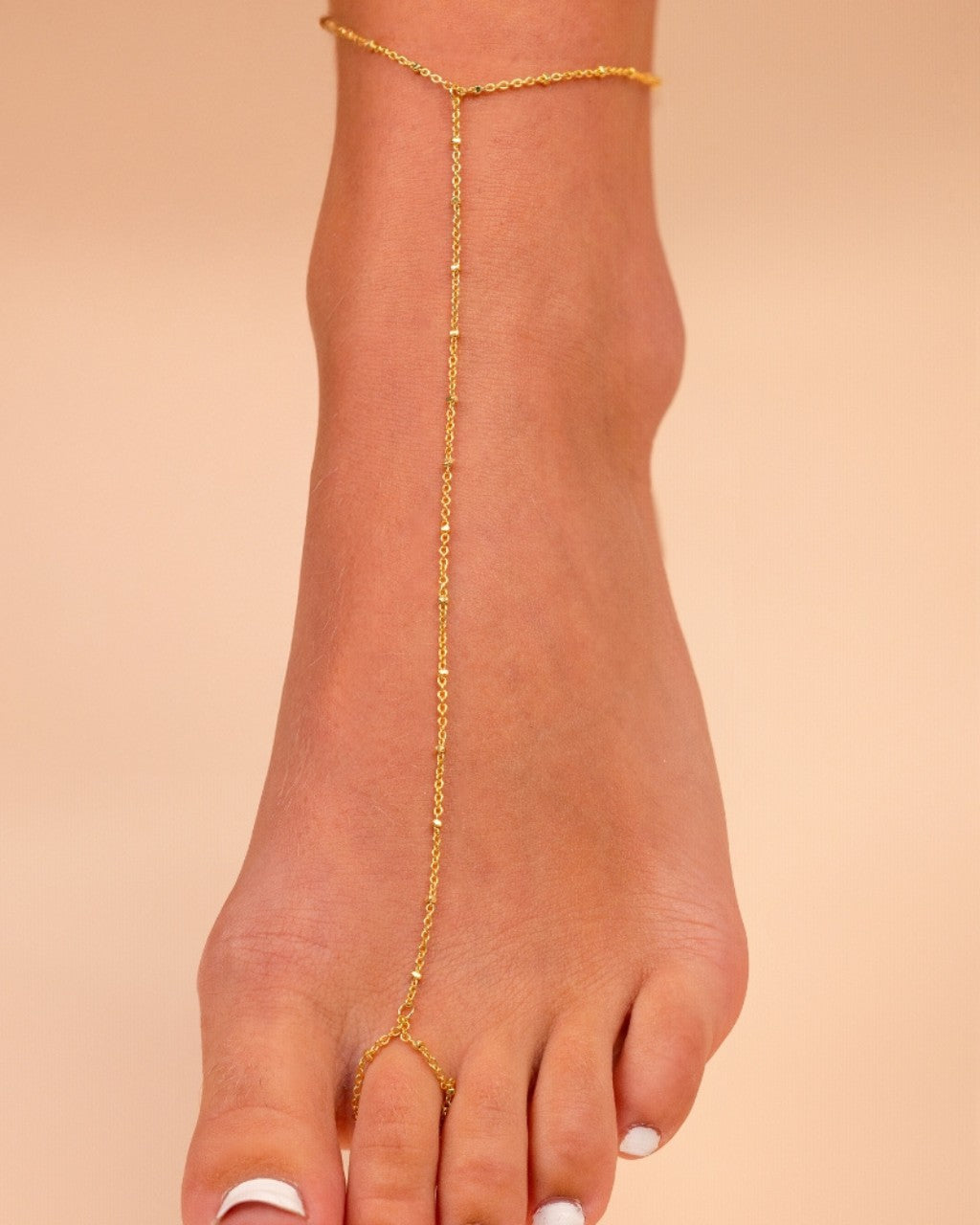 Serena Simple Chain Toe Anklet - Dainty Foot Jewelry for Women | Elegant Barefoot Sandal for Beach, Summer & Boho Fashion
