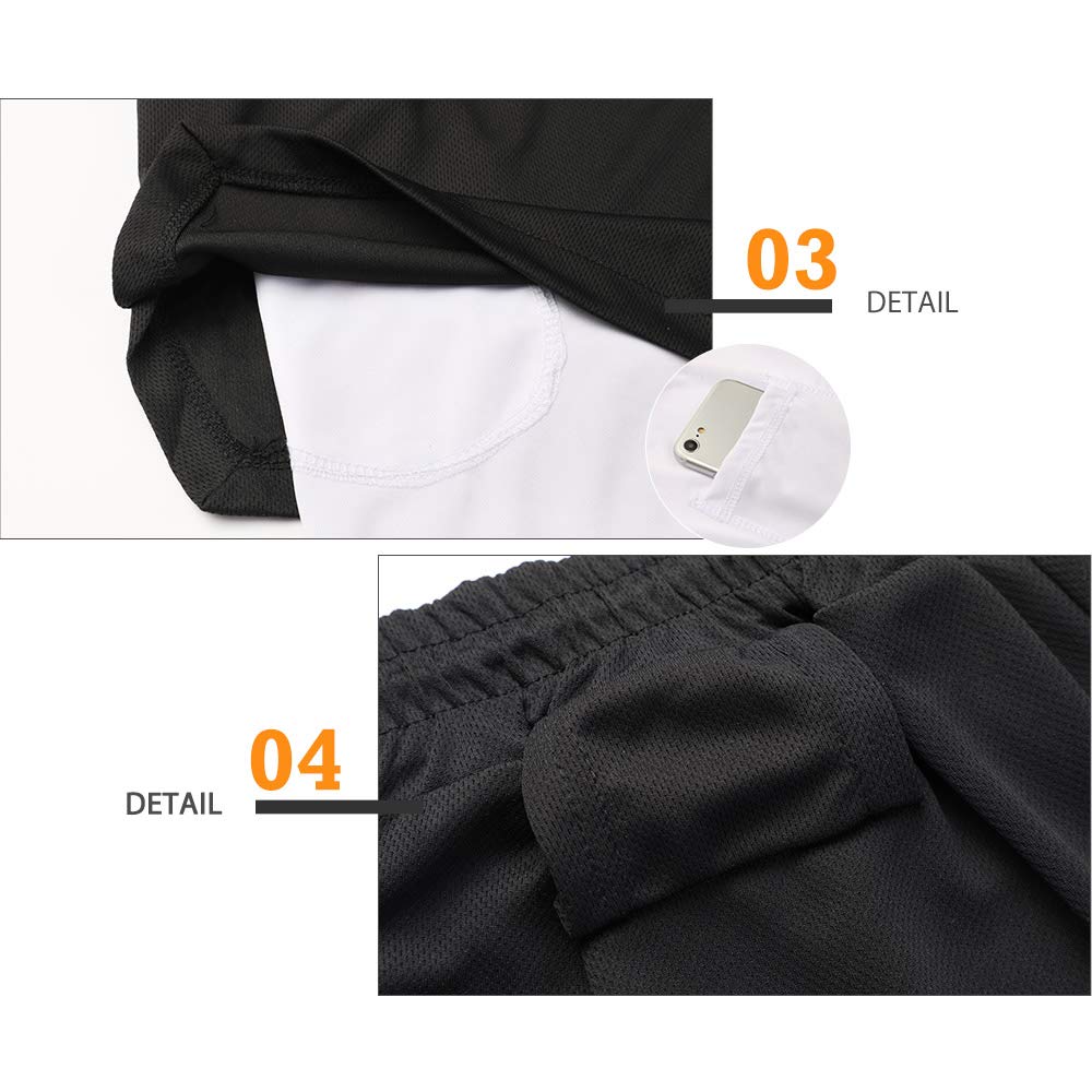 Surenow Men's Running Shorts - 2-in-1 Workout Shorts with Liner, 7-Inch Gym & Yoga Athletic Shorts for Men | Perfect for Jogging, Training & Outdoor Sports Activities