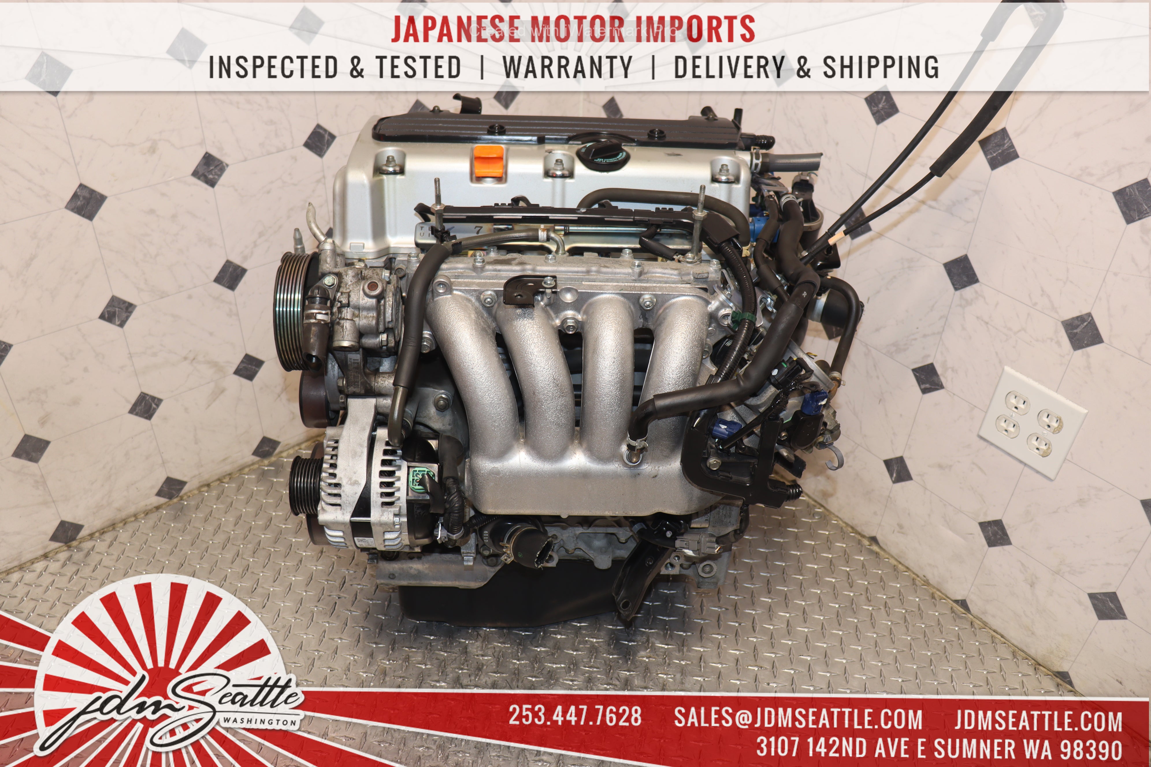 JDM K24A Engine 2003-2007 Honda Accord Element VTEC 2.4L K24 Motor - High Performance Replacement for Racing & Car Restoration Projects