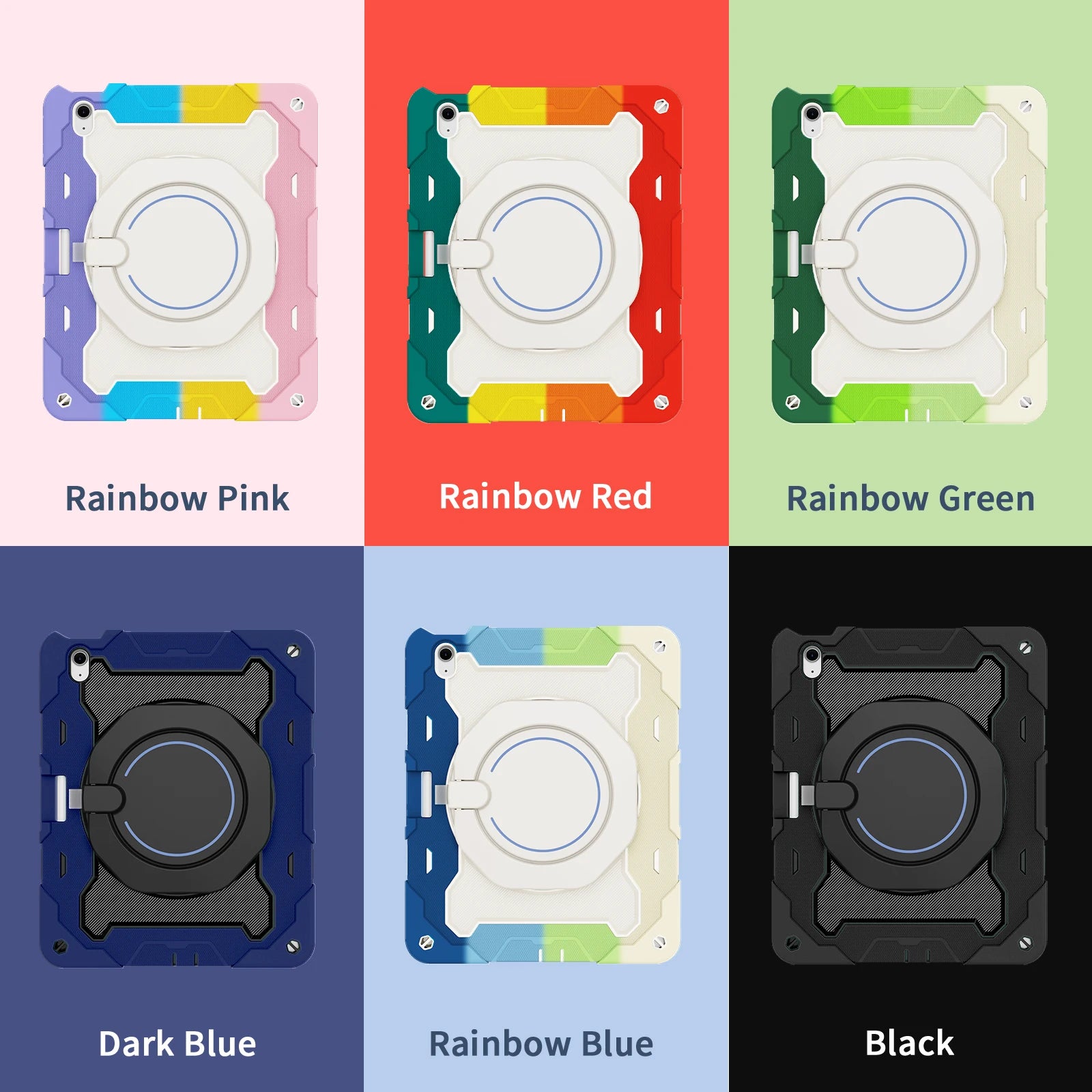Kids iPad Air 6 13-inch 2024 Heavy Duty Rugged Shockproof Stand Case - Protective Cover for School, Travel & Outdoor Play