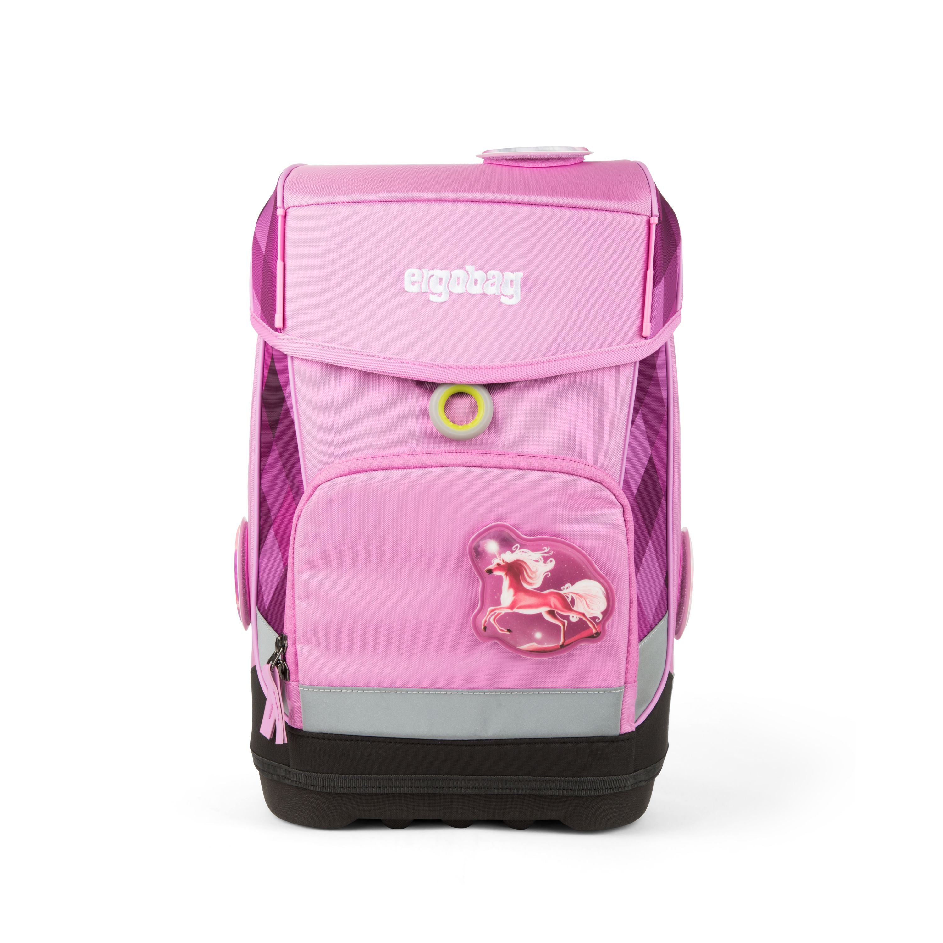 ergobag Cubo Slim Backpack for Kids - Lightweight & Ergonomic School Bag with Pink Bear Design | Perfect for Preschool, Kindergarten & Daycare